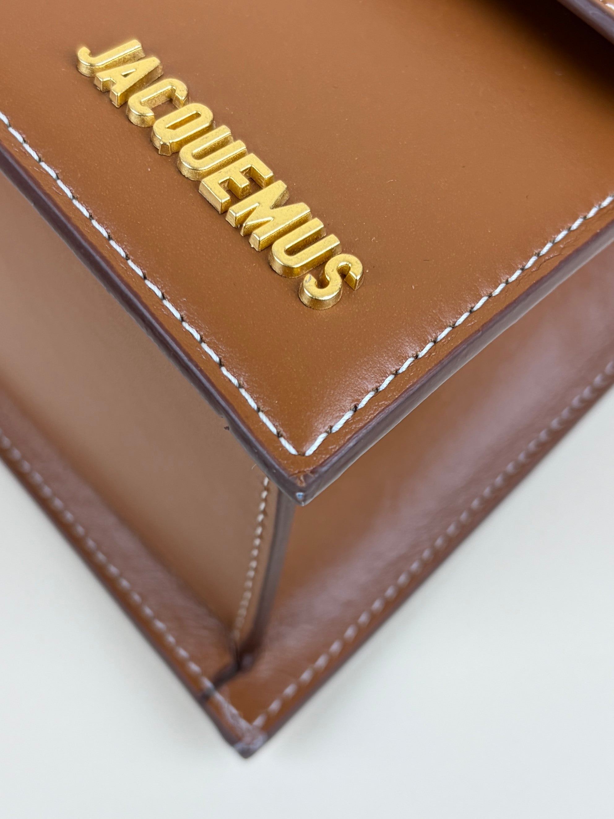 Jacquemus light brown leather le Chiquita grand large tote bag