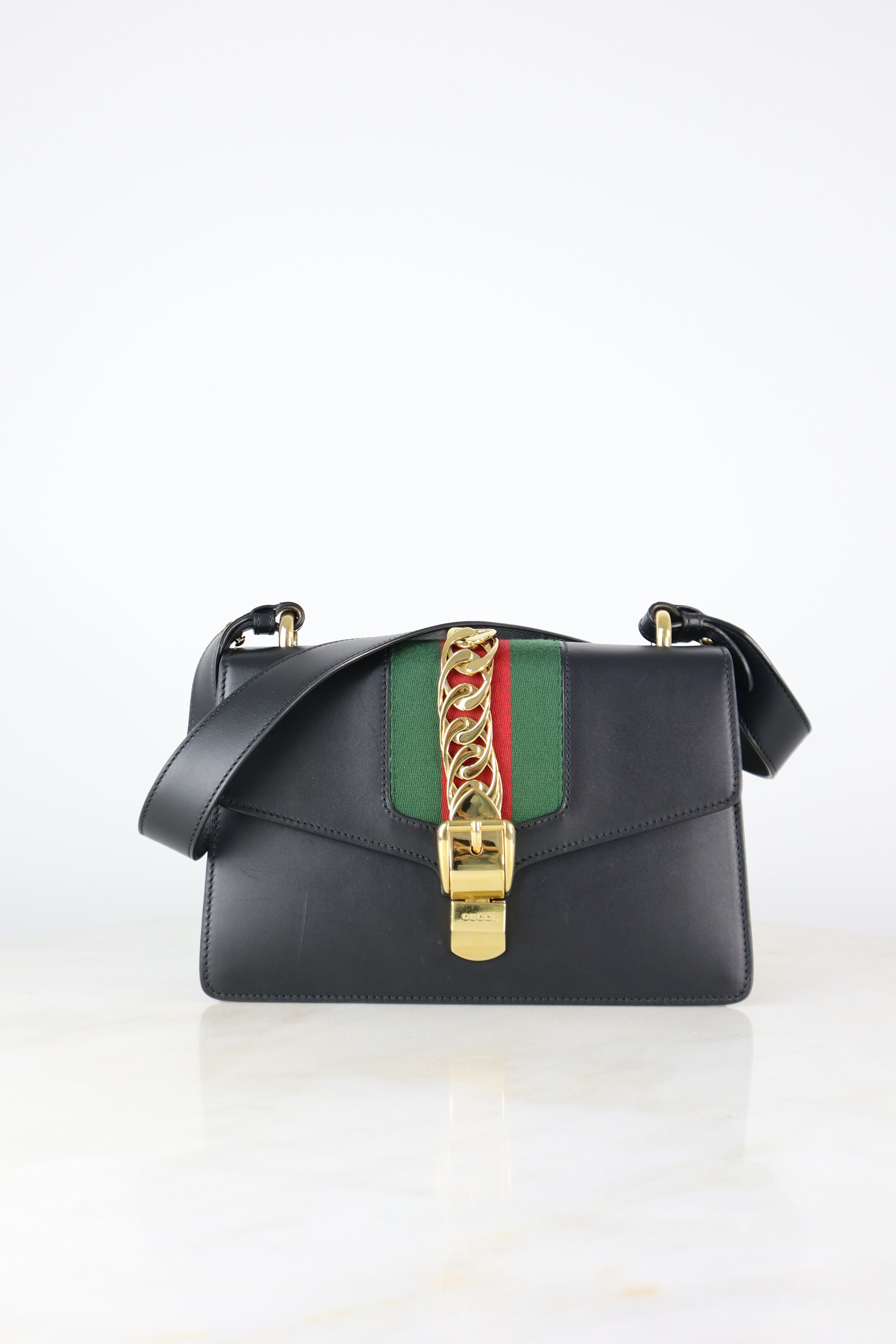 Gucci Black Sylvie Small Ophidia Bag