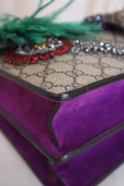 Gucci GG Supreme Monogram Feather Embroidered Parrot Dionysus Bag-handbag-Gucci-The Closet Egypt