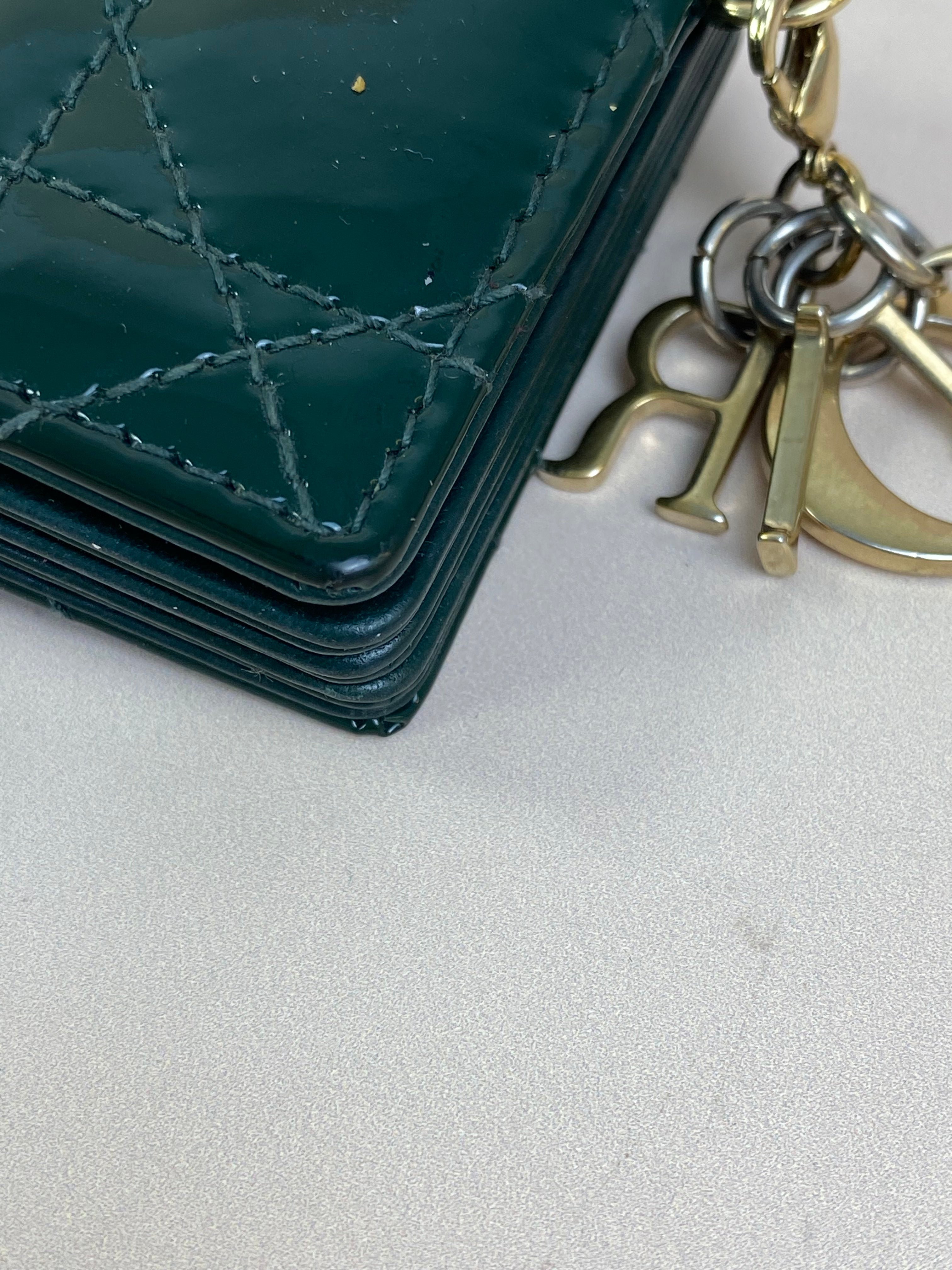 Christian Dior Green Jasmine Card Wallet