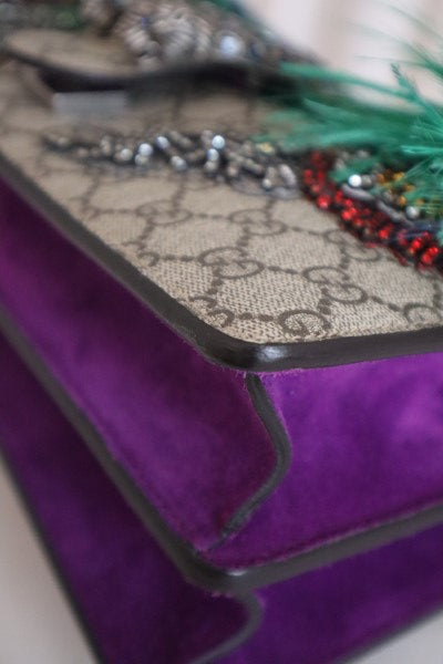 Gucci GG Supreme Monogram Feather Embroidered Parrot Dionysus Bag-handbag-Gucci-The Closet Egypt
