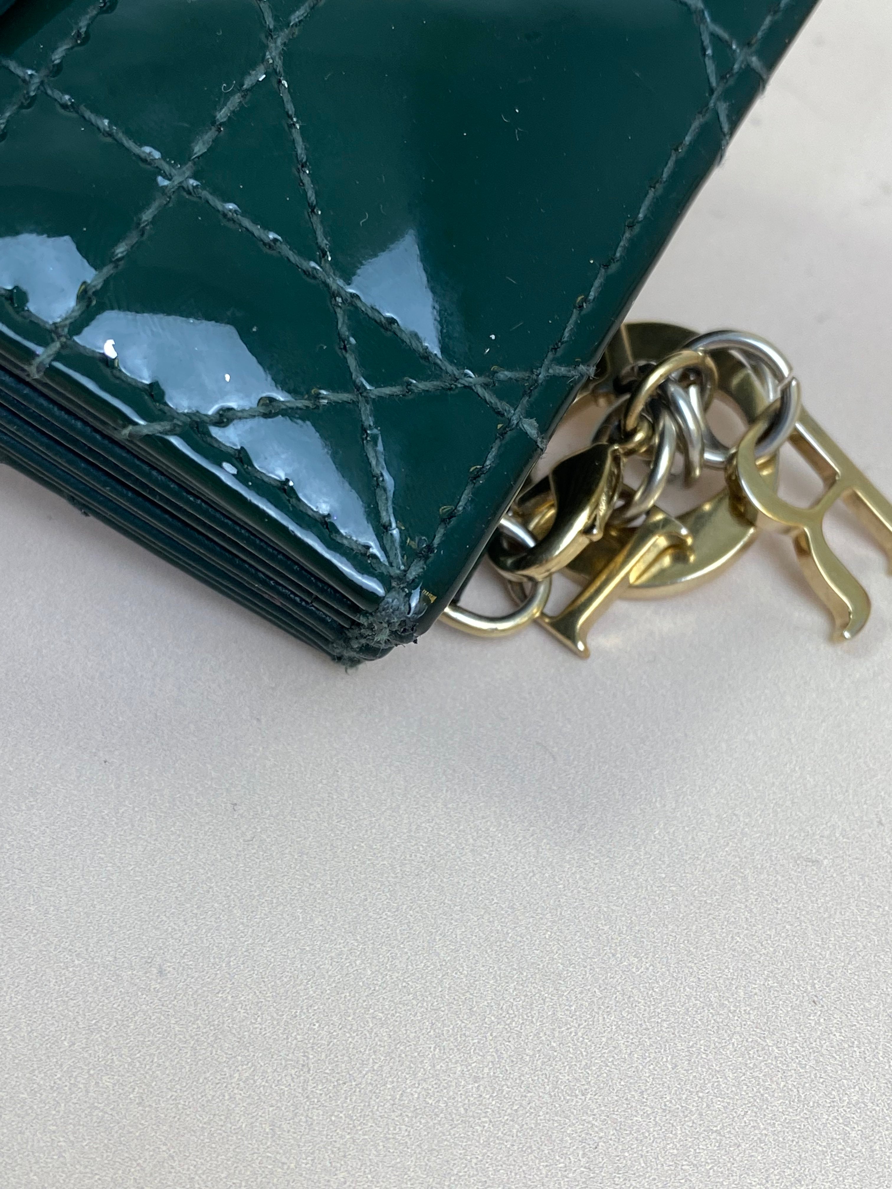 Christian Dior Green Jasmine Card Wallet