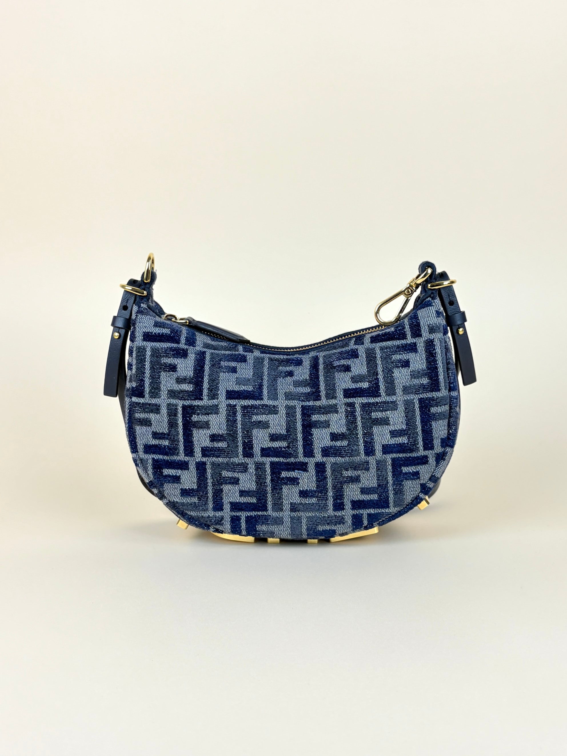 Fendi blue gray Caniglia sfuma Fendi graphy mini bag