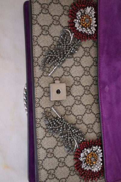 Gucci GG Supreme Monogram Feather Embroidered Parrot Dionysus Bag-handbag-Gucci-The Closet Egypt
