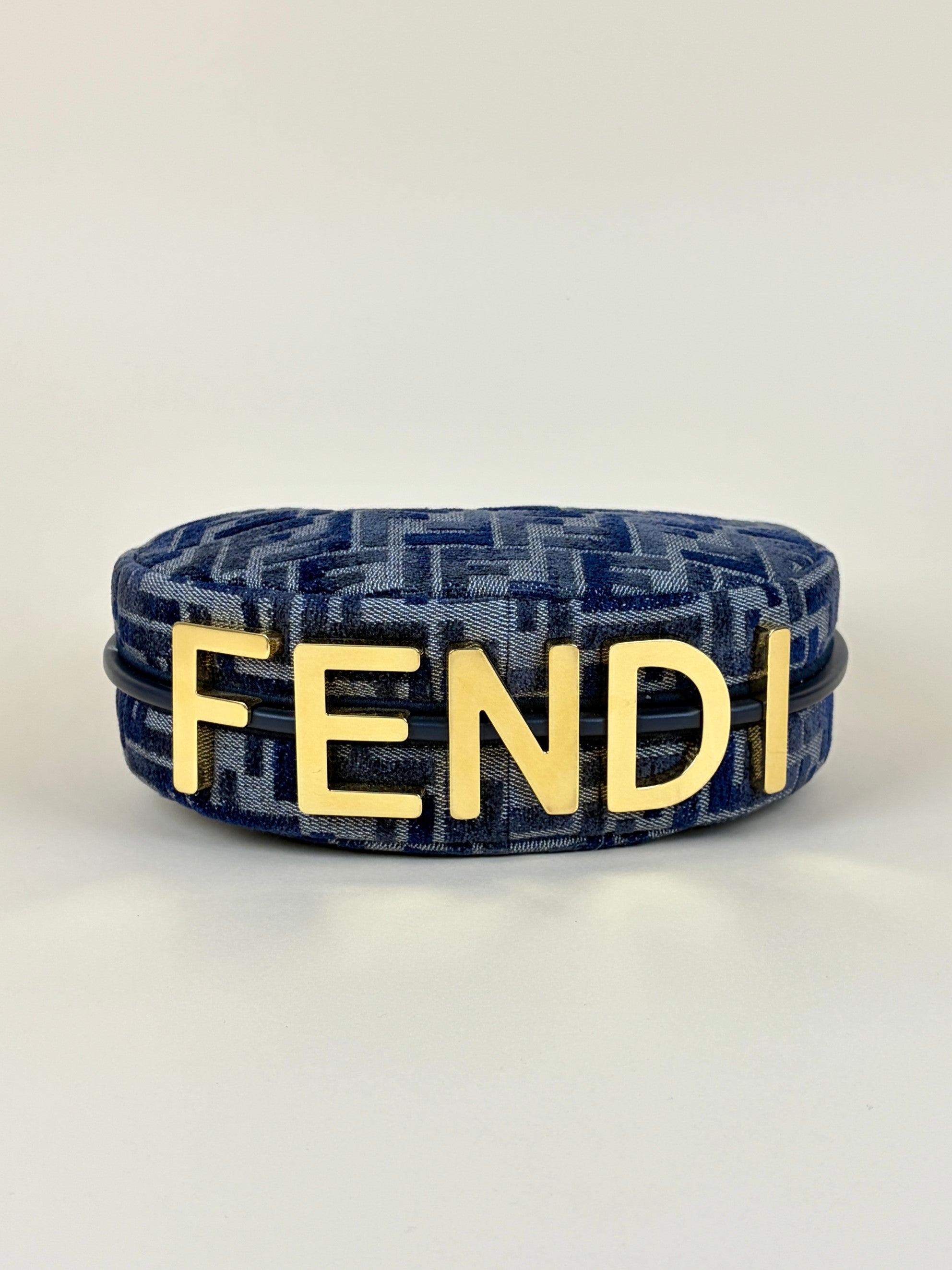 Fendi blue gray Caniglia sfuma Fendi graphy mini bag