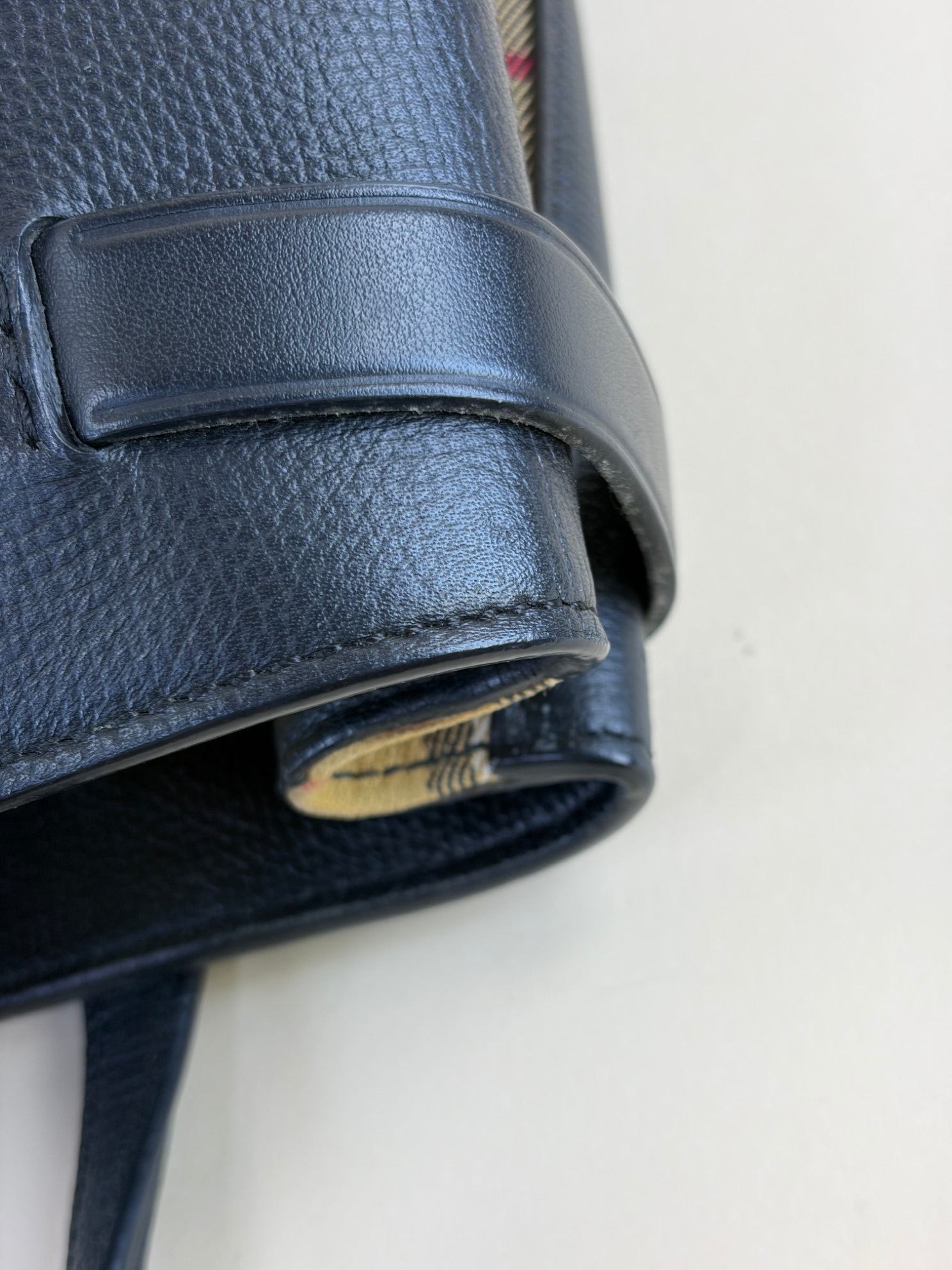 Burberry Black Small Banner House Check Tote Bag with Strap