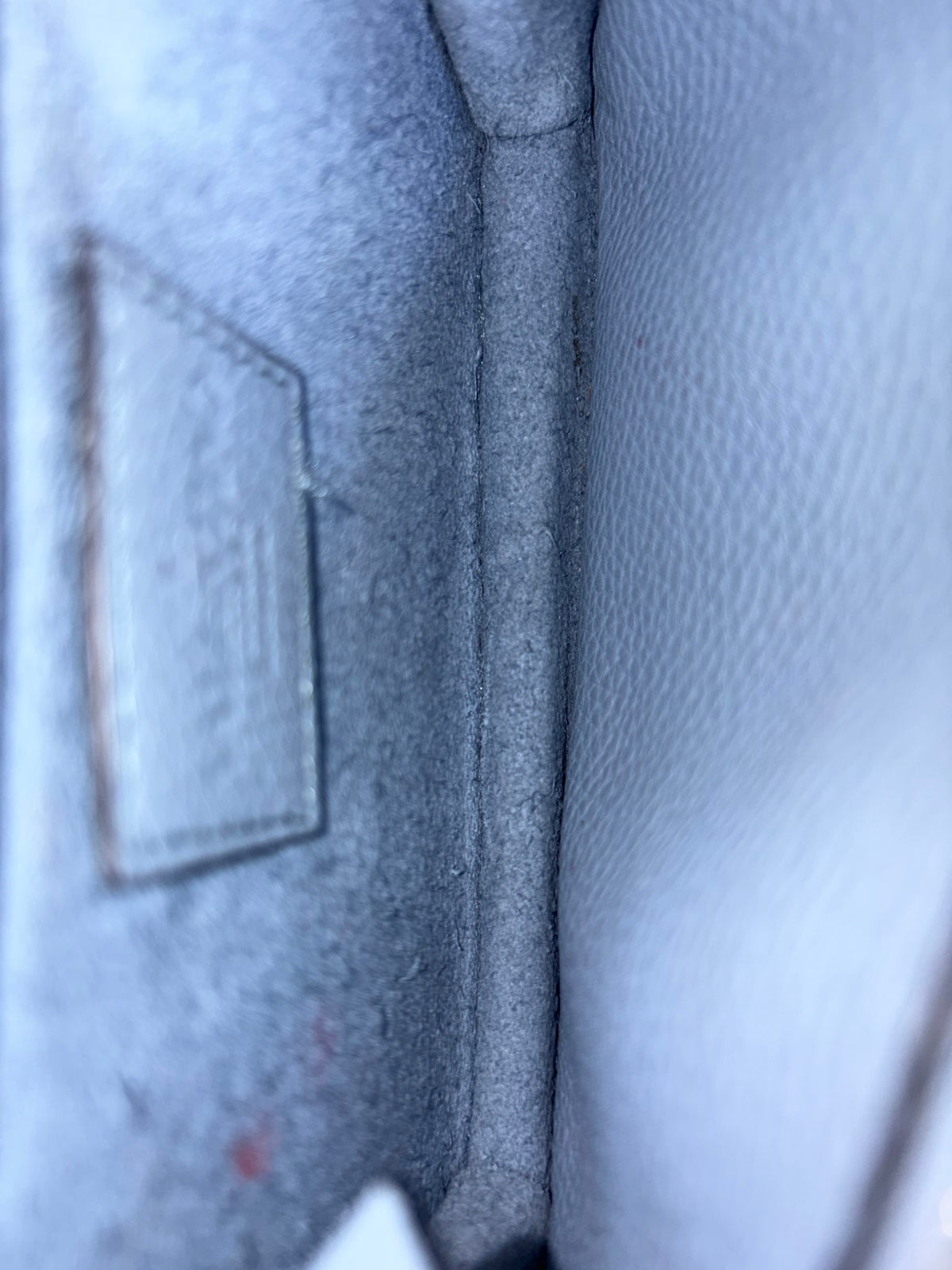 Valentino pebbled calfskin rock stud wallet on chain light blue