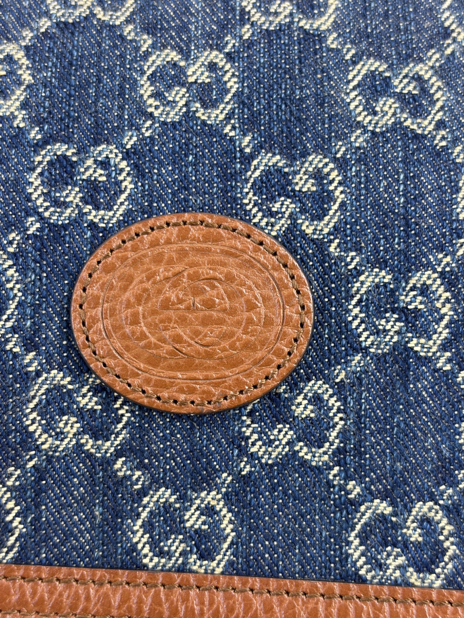 Gucci Blue New Denim GG Pouch