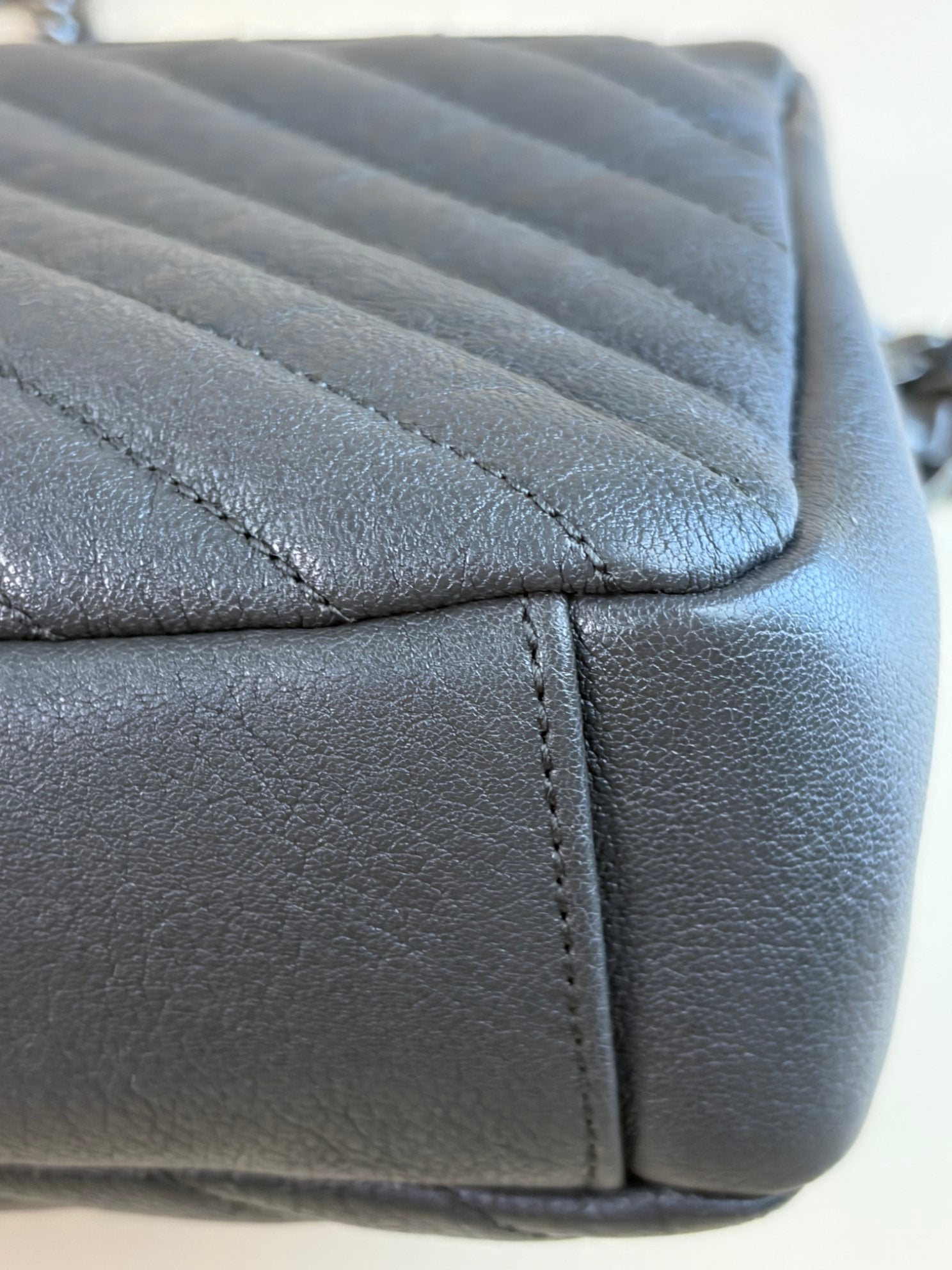 YSL grey College Medium Shoulder Bag