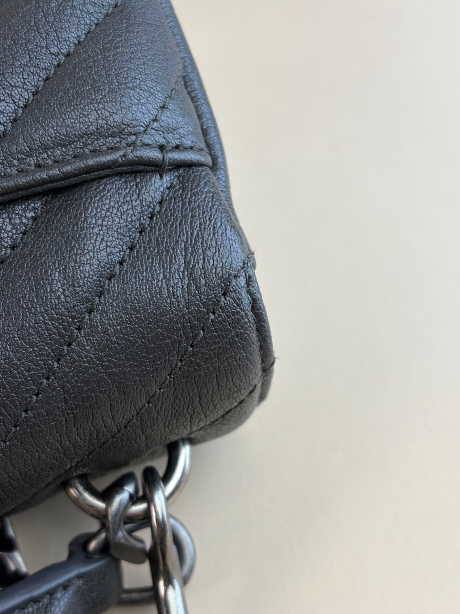 YSL grey College Medium Shoulder Bag