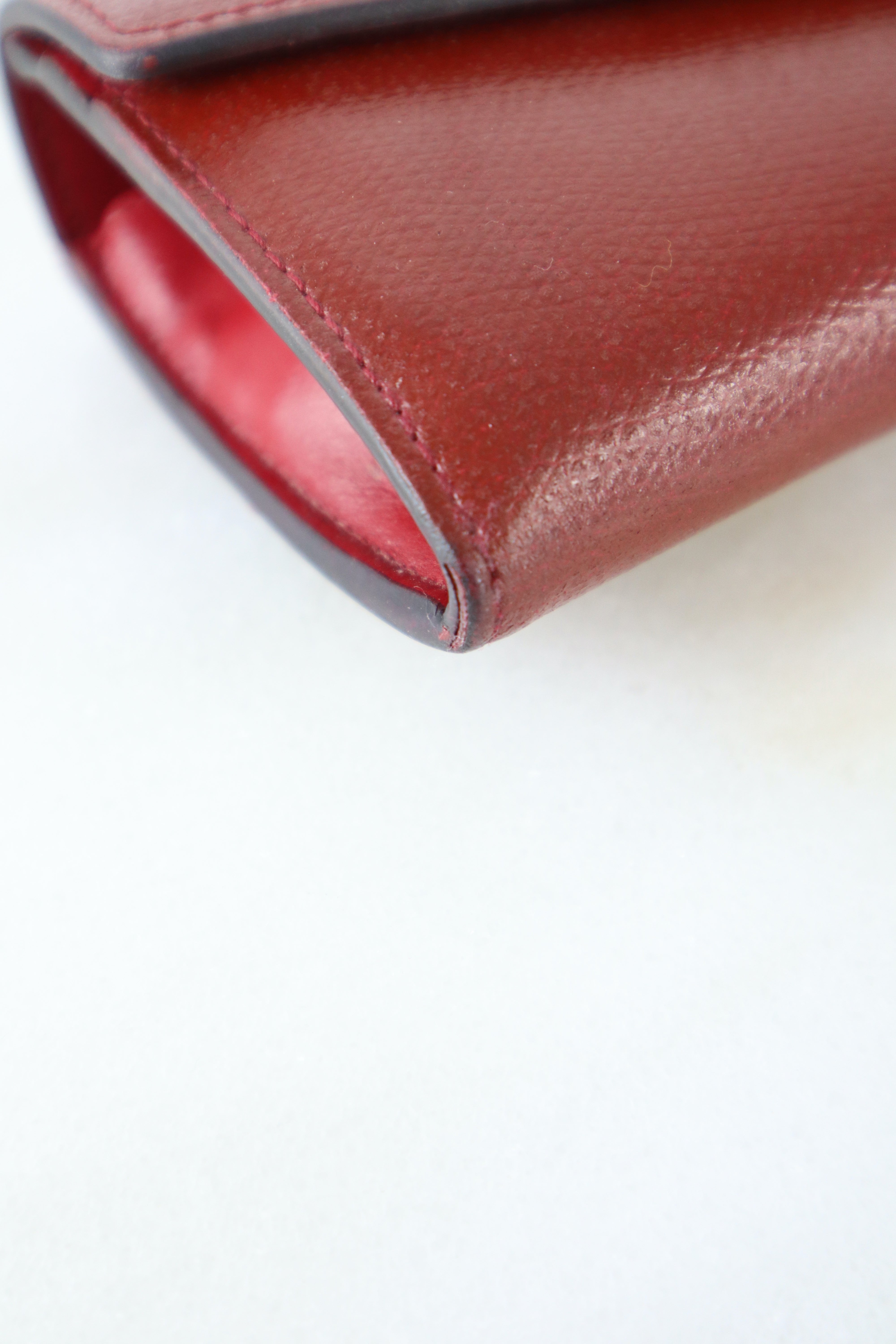 Fendi Red Vitello Liberty Lucido F is Fendi Long Wallet