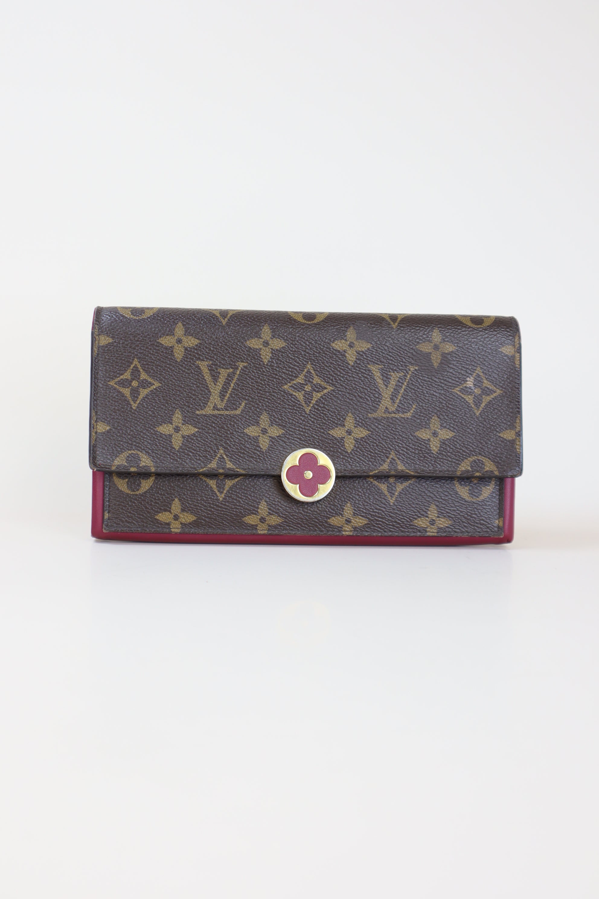 Louis Vuitton Monogram Fuchsia Portefeuille Flore Long Wallet