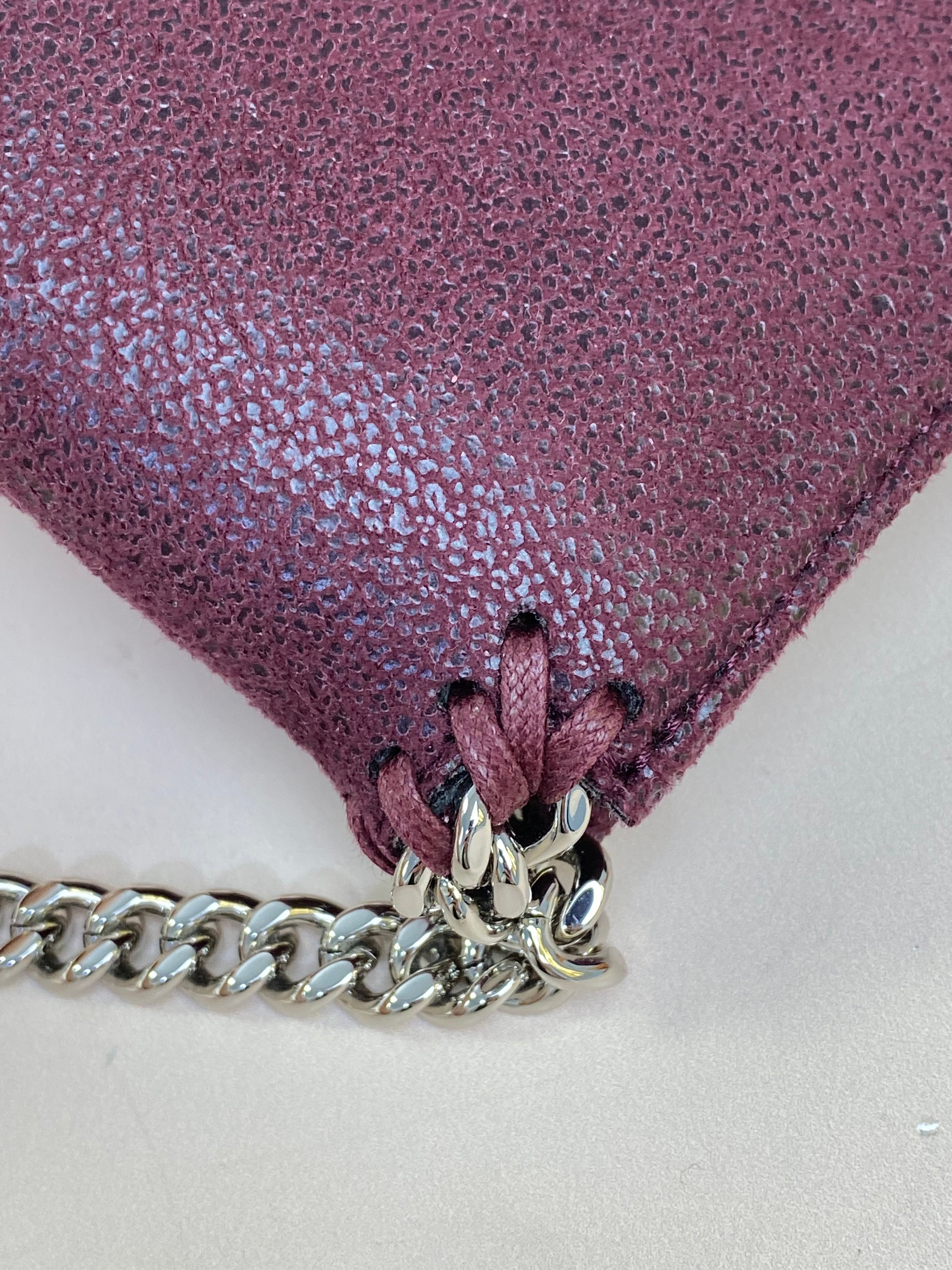 Stella Mccartney Burgundy Falabella Mini Crossbody Bag