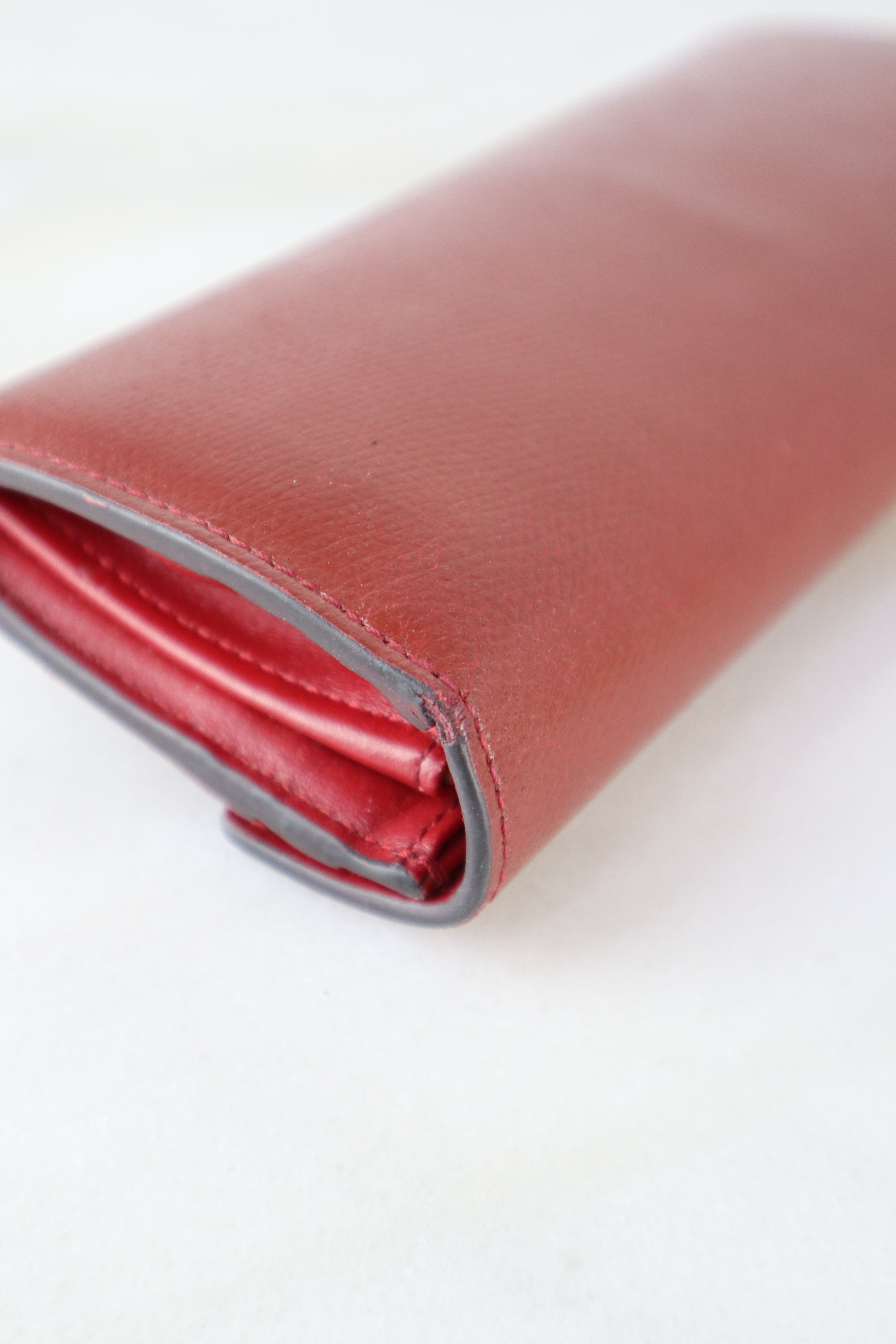 Fendi Red Vitello Liberty Lucido F is Fendi Long Wallet