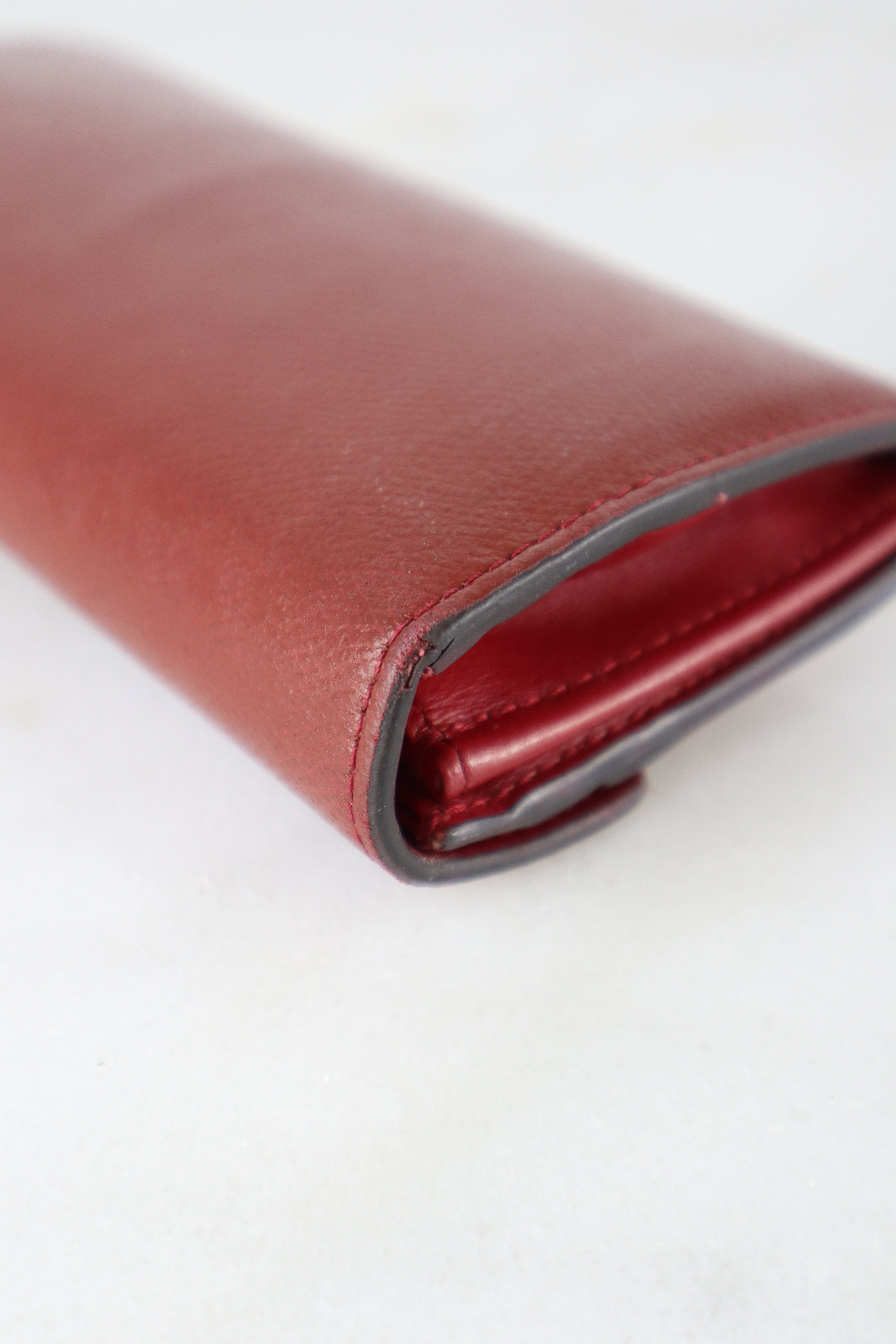 Fendi Red Vitello Liberty Lucido F is Fendi Long Wallet