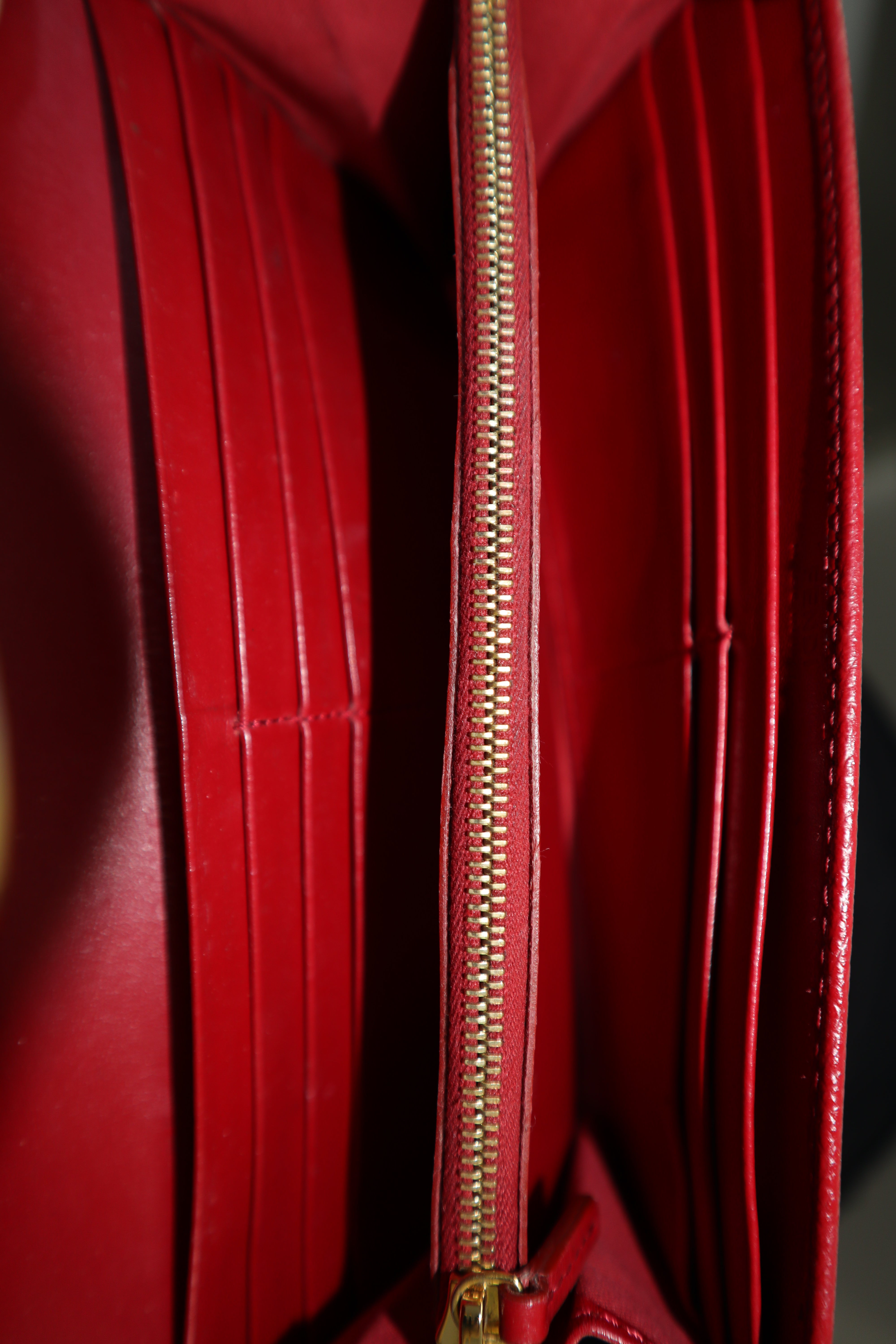 Fendi Red Vitello Liberty Lucido F is Fendi Long Wallet