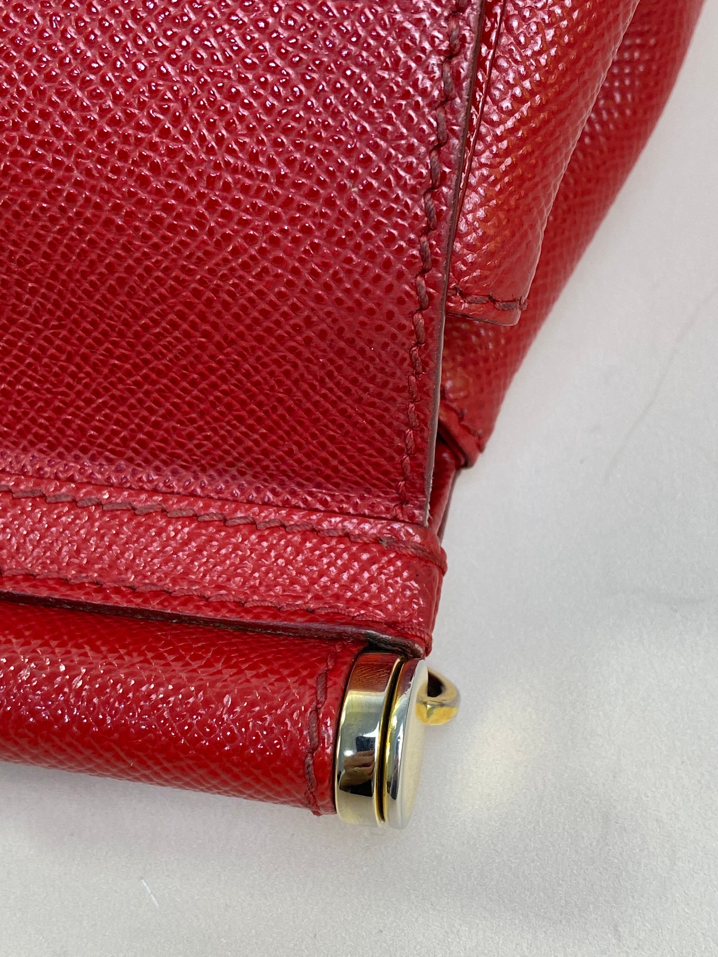 Dolce & Gabbana Red Medium Sicily Tote Bag