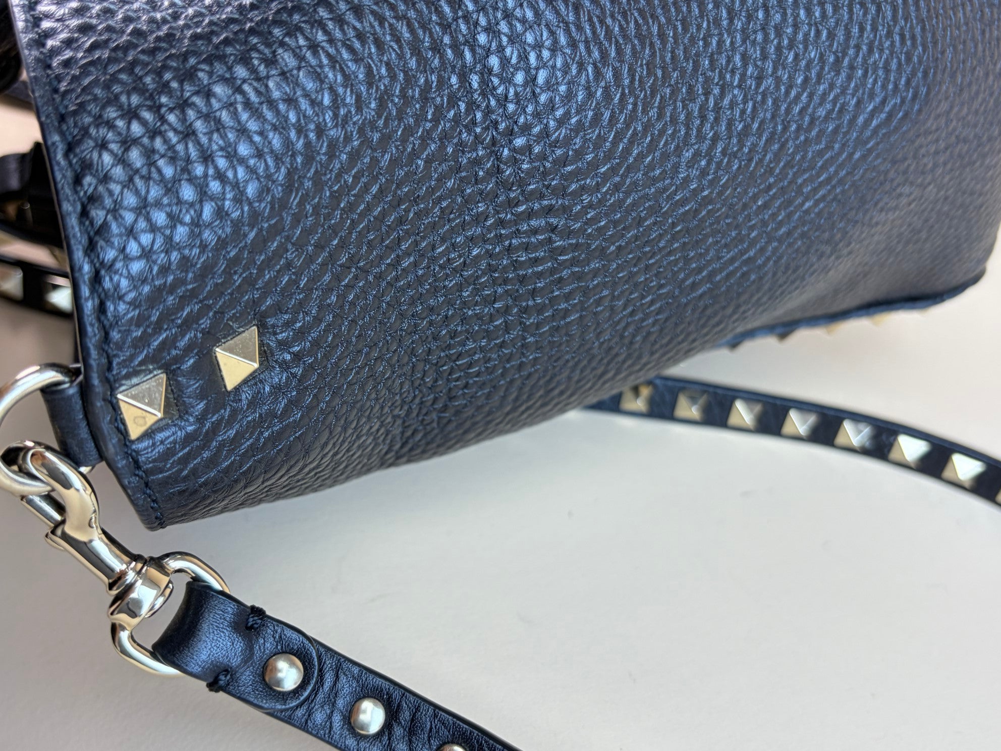 Valentino black Vitello Rockstud medium Bag