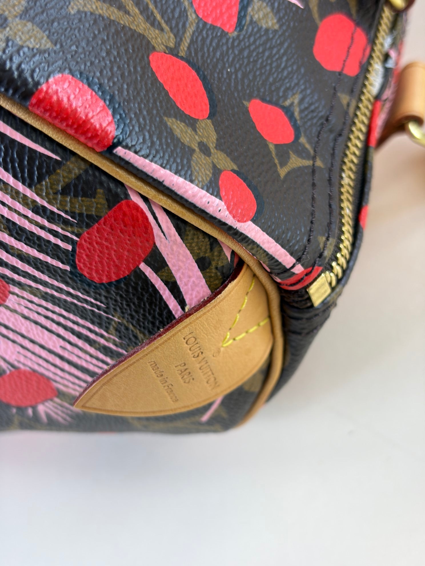 Louis Vuitton Monogram Jungle Dots Palms Limited Edition Speedy 30 Tote Bag