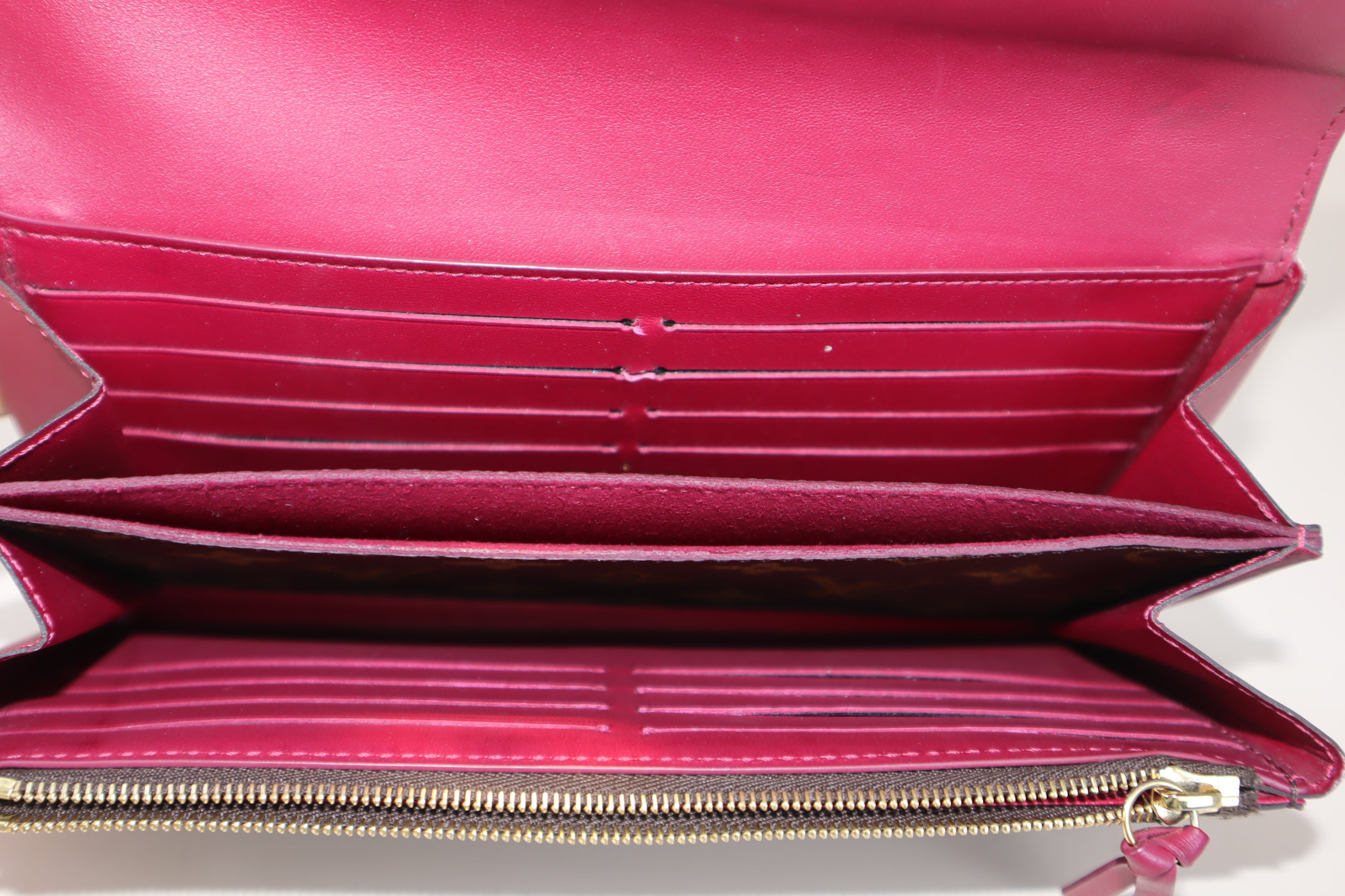 Louis Vuitton Monogram Fuchsia Portefeuille Flore Long Wallet