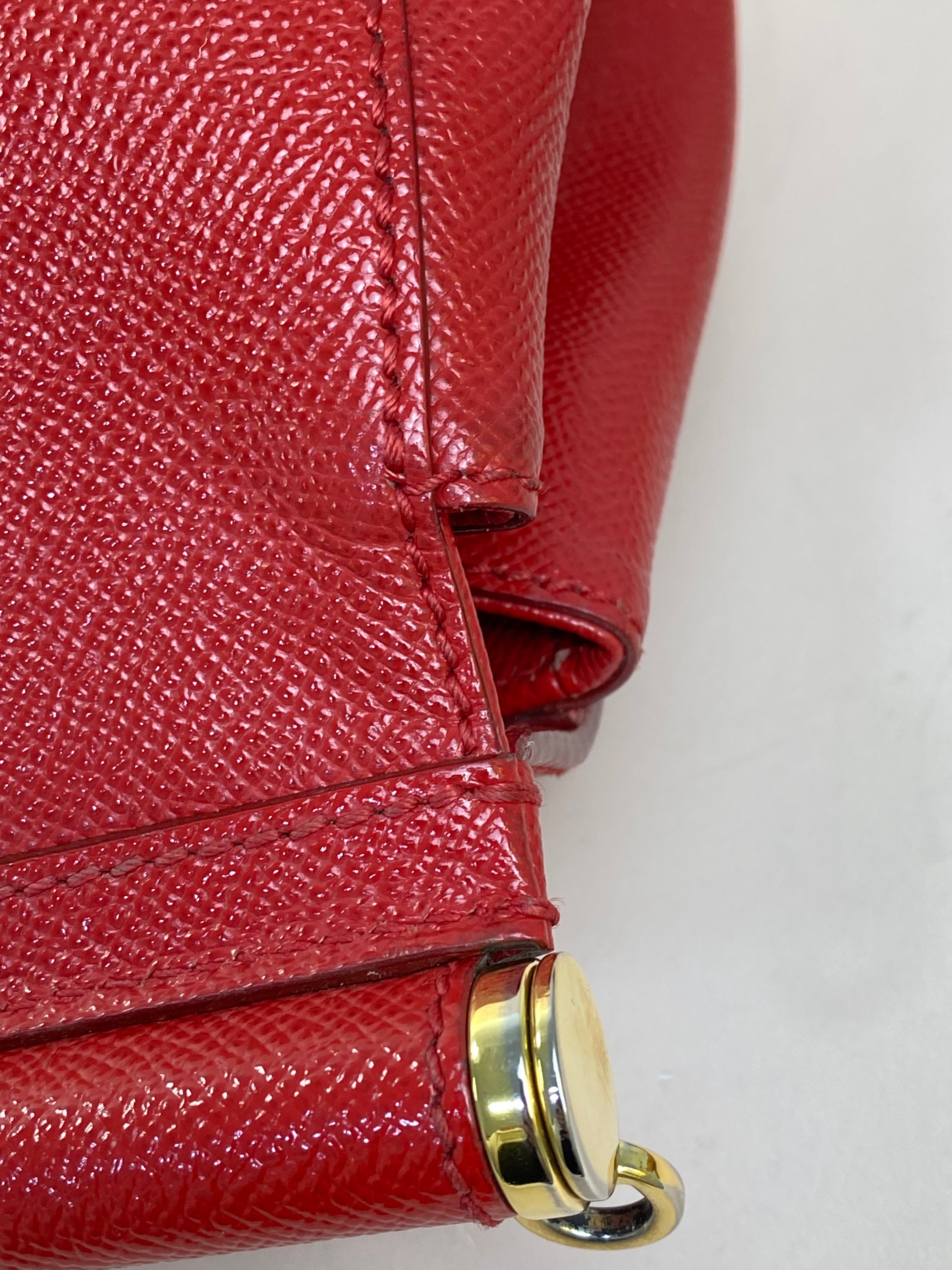 Dolce & Gabbana Red Medium Sicily Tote Bag
