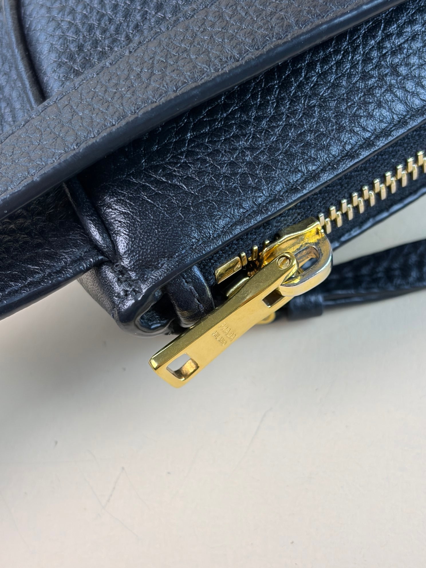 PRADA vitello danio black waist bag