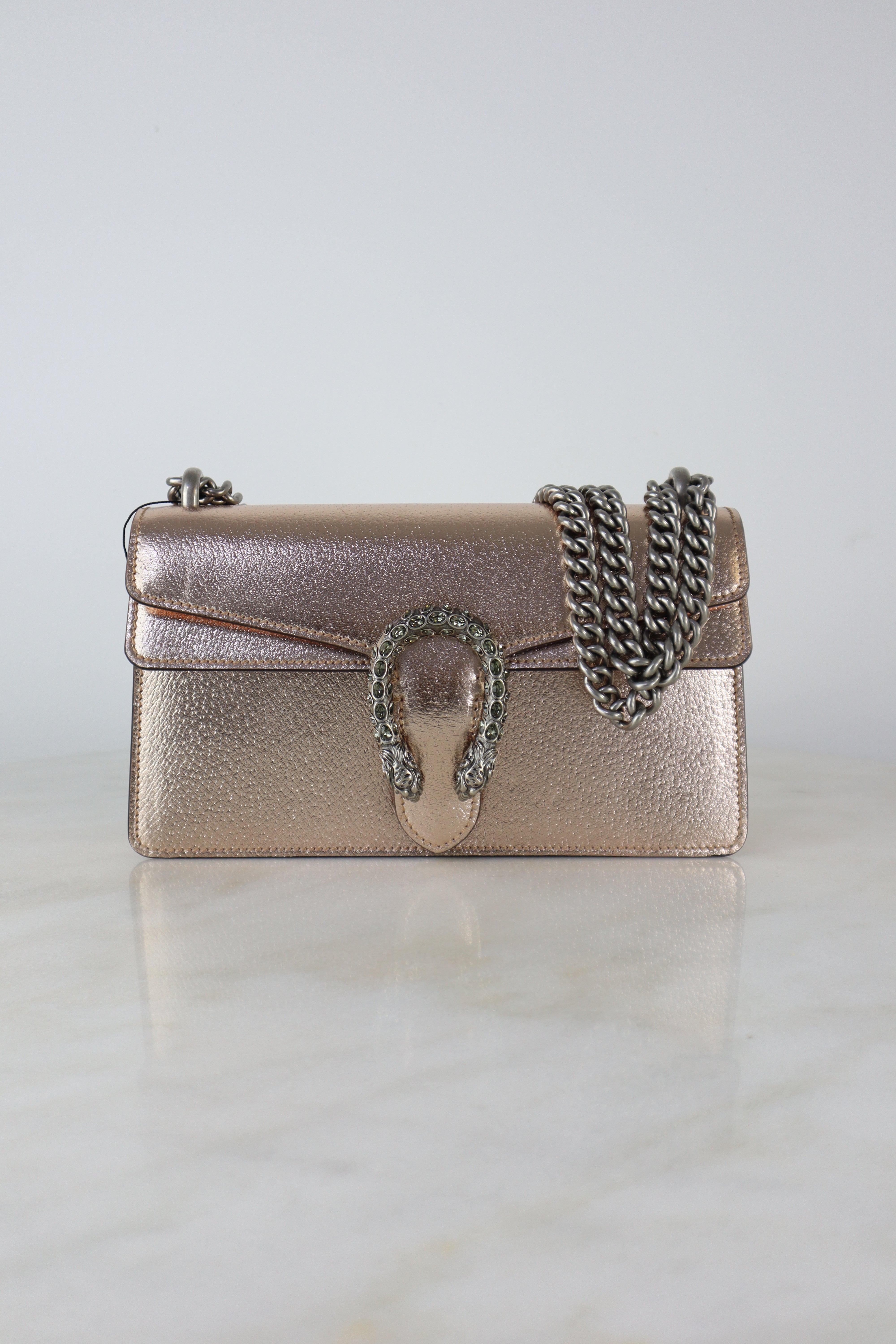 Gucci Pink Gold Small Dionysus Shoulder Bag