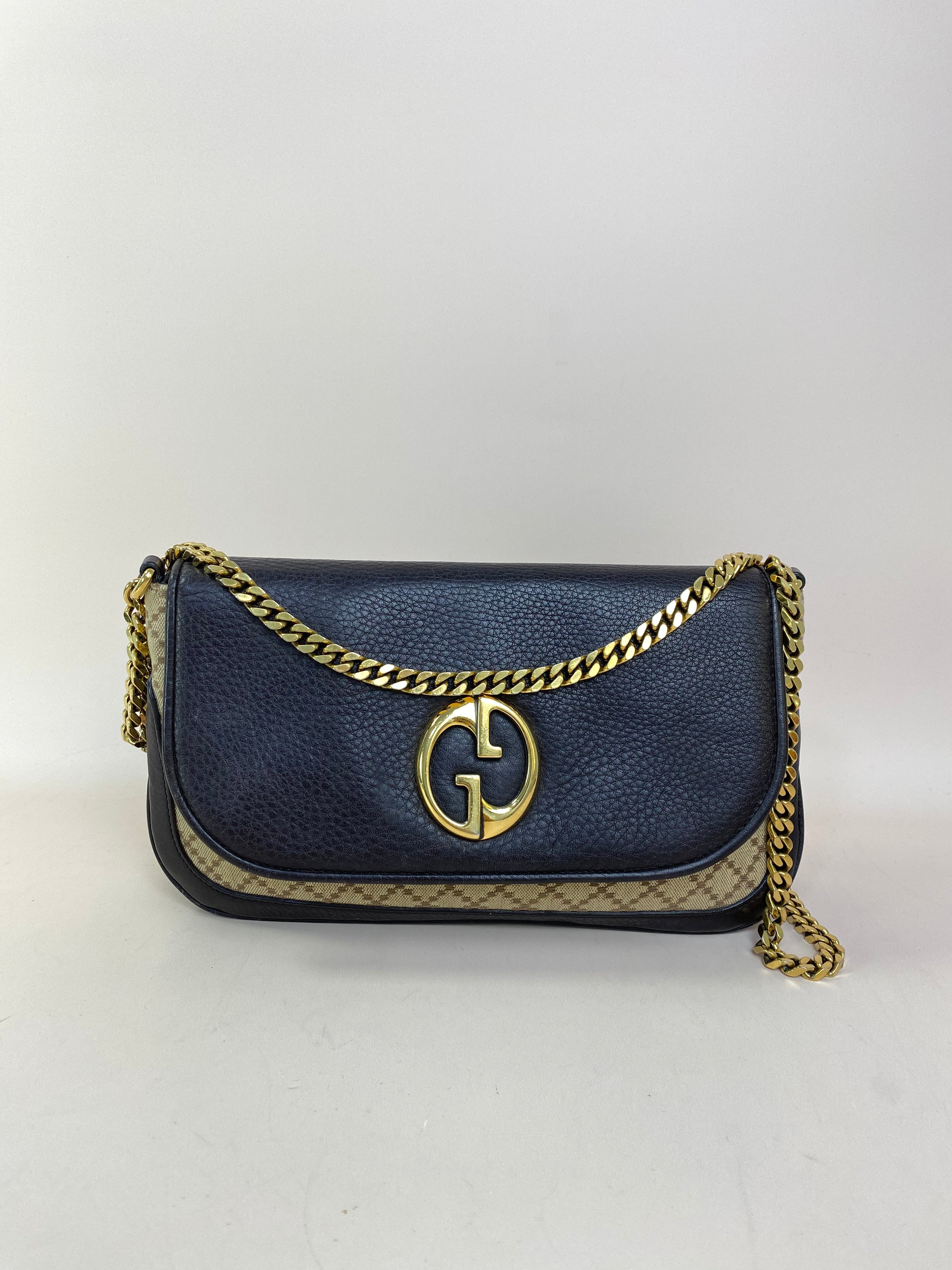 Gucci Bicolor Diamante 1973 Chain Shoulder Bag
