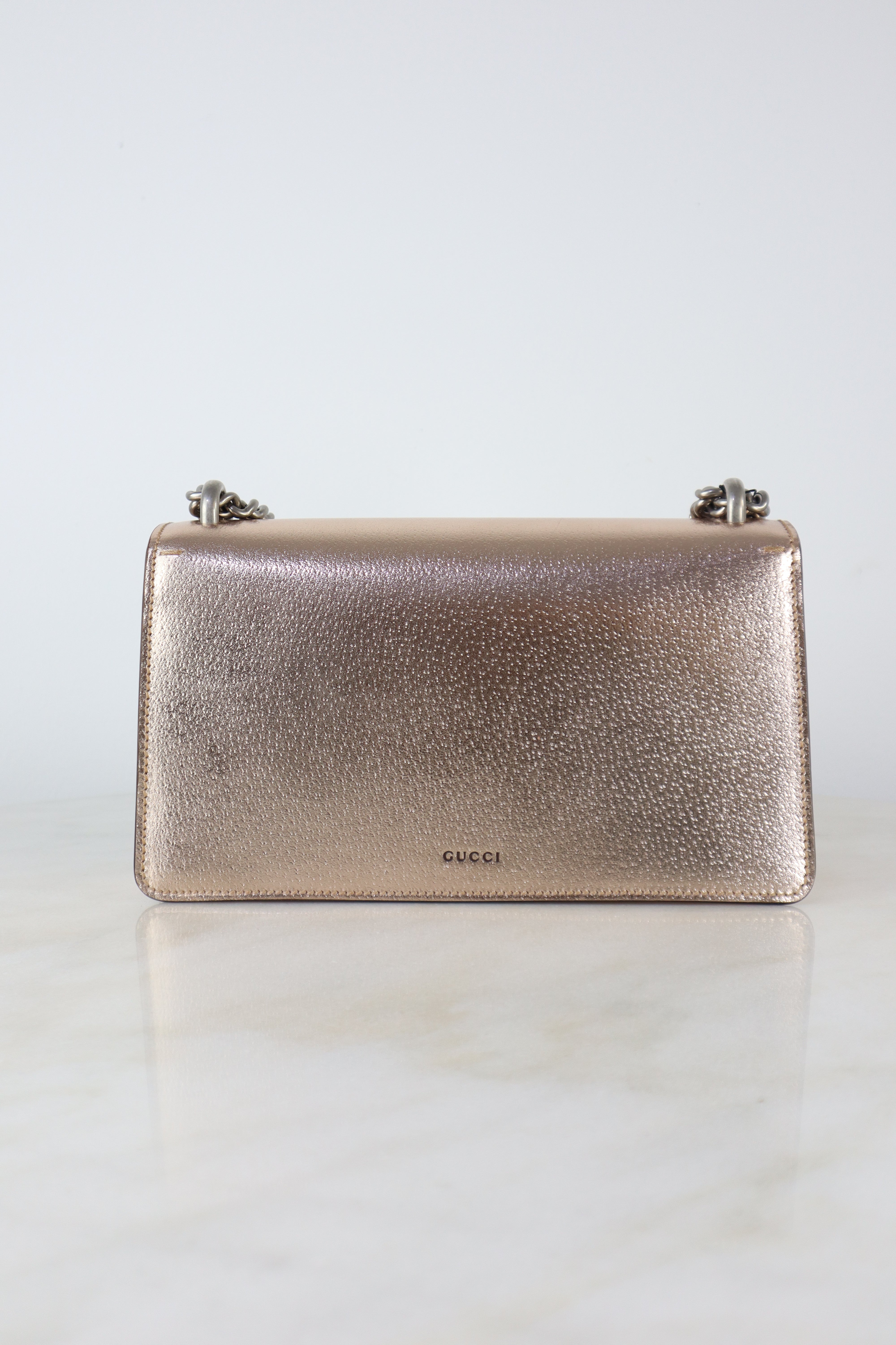 Gucci Pink Gold Small Dionysus Shoulder Bag