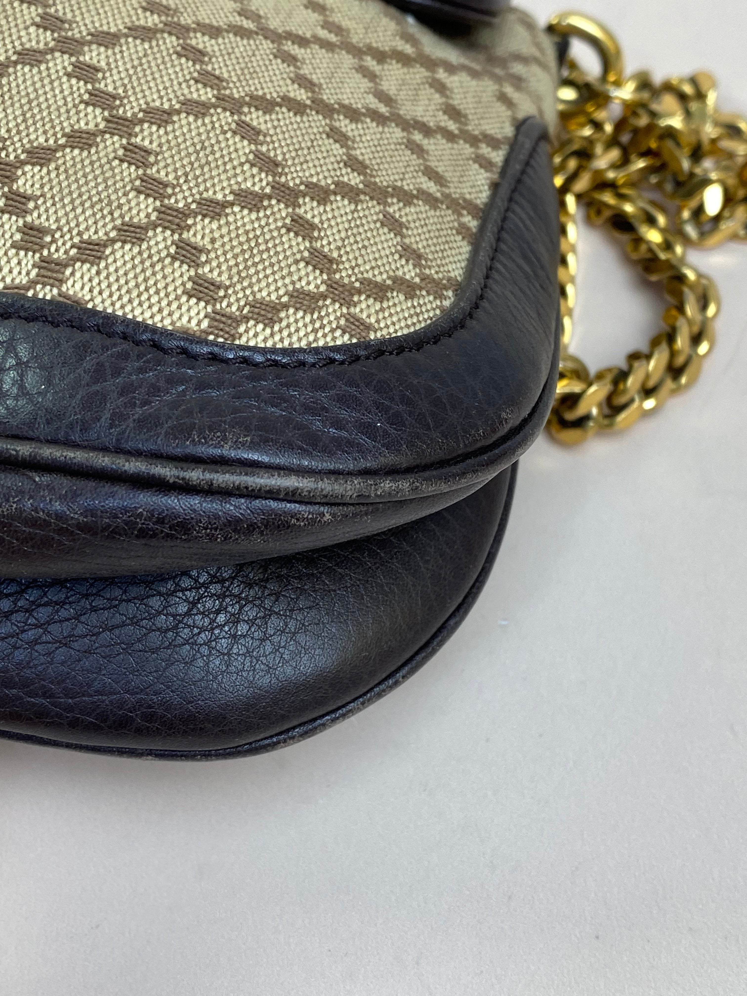 Gucci Bicolor Diamante 1973 Chain Shoulder Bag