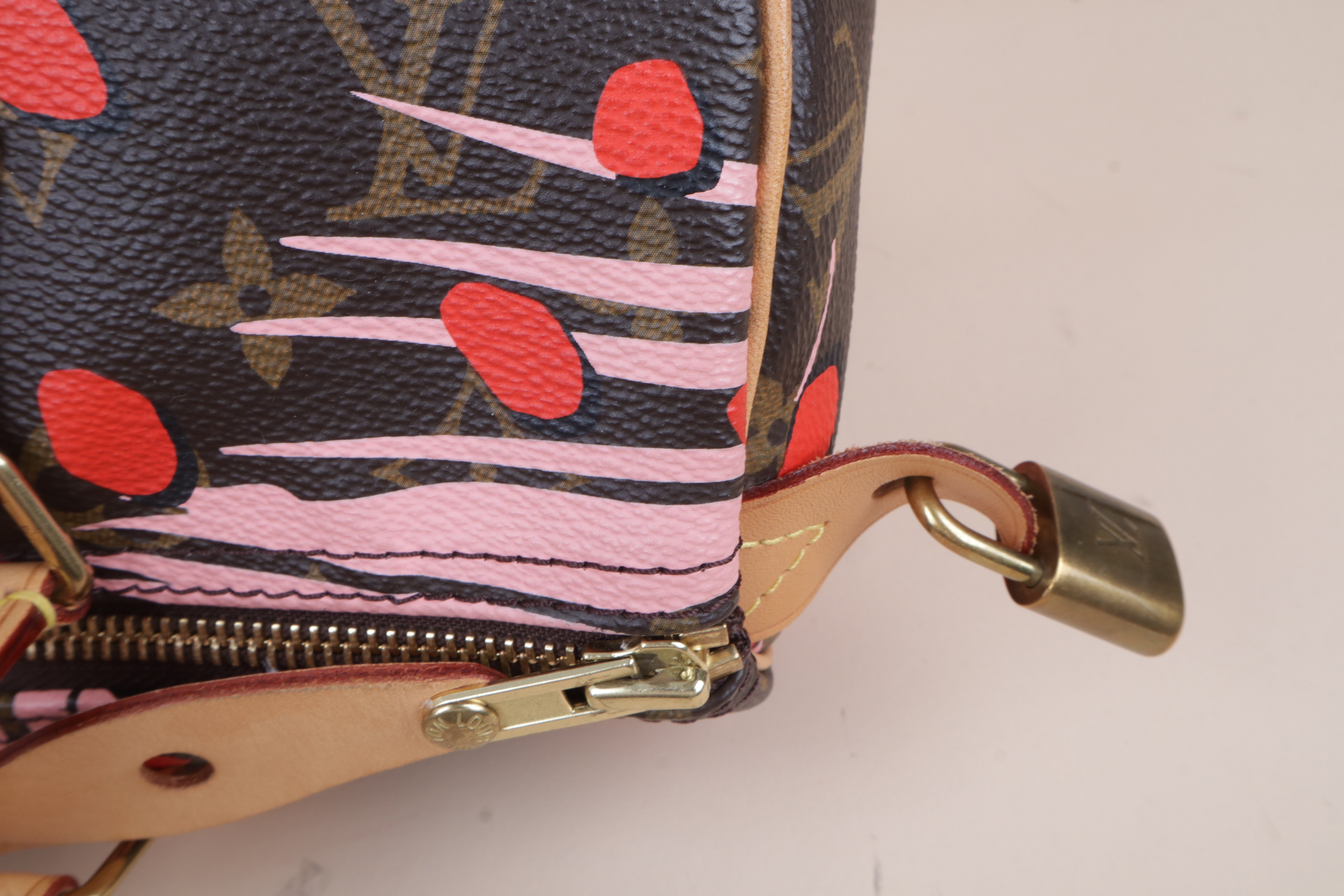 Louis Vuitton Monogram Jungle Dots Palm Spring Limited Edition Speedy 30 Tote Bag