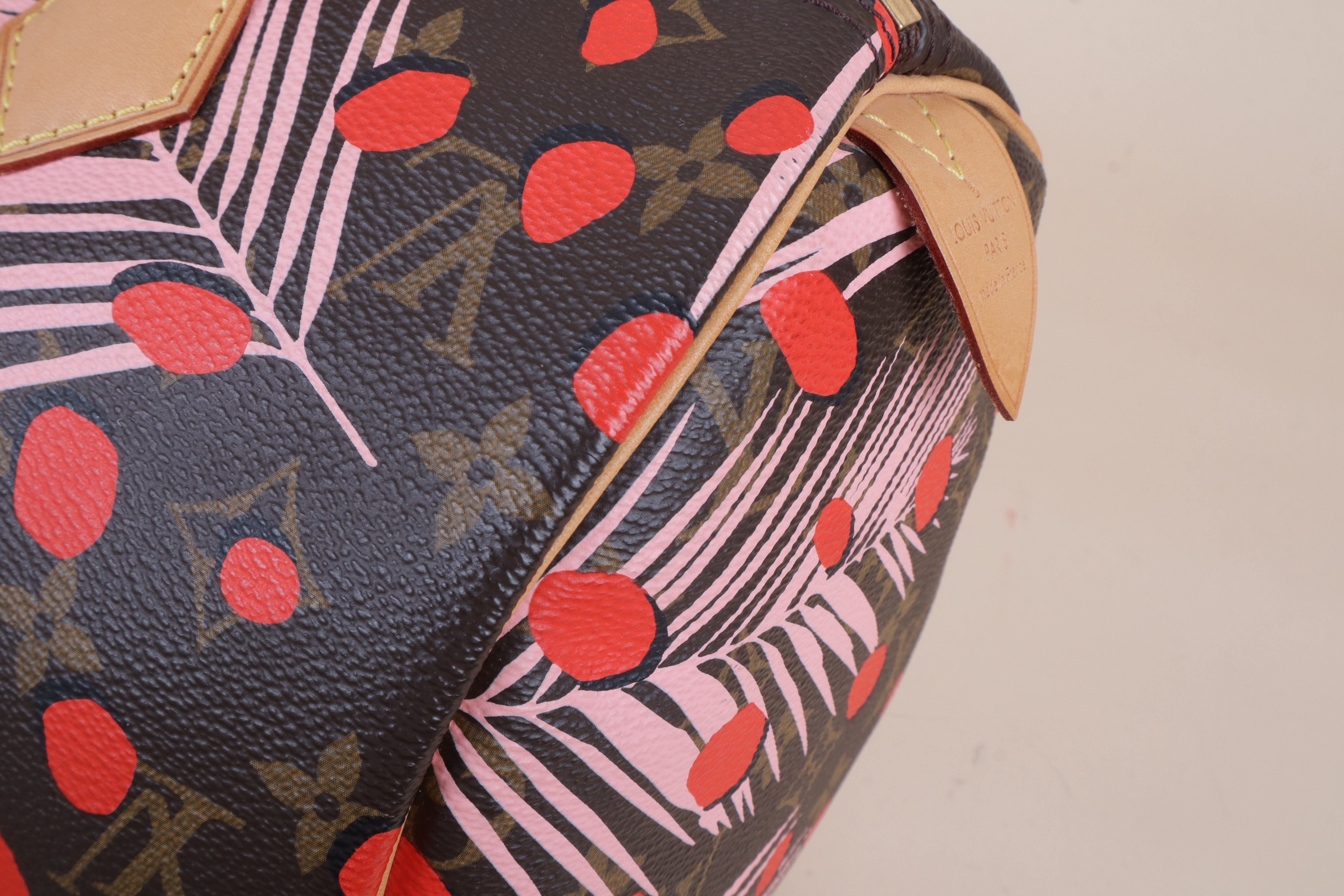 Louis Vuitton Monogram Jungle Dots Palm Spring Limited Edition Speedy 30 Tote Bag