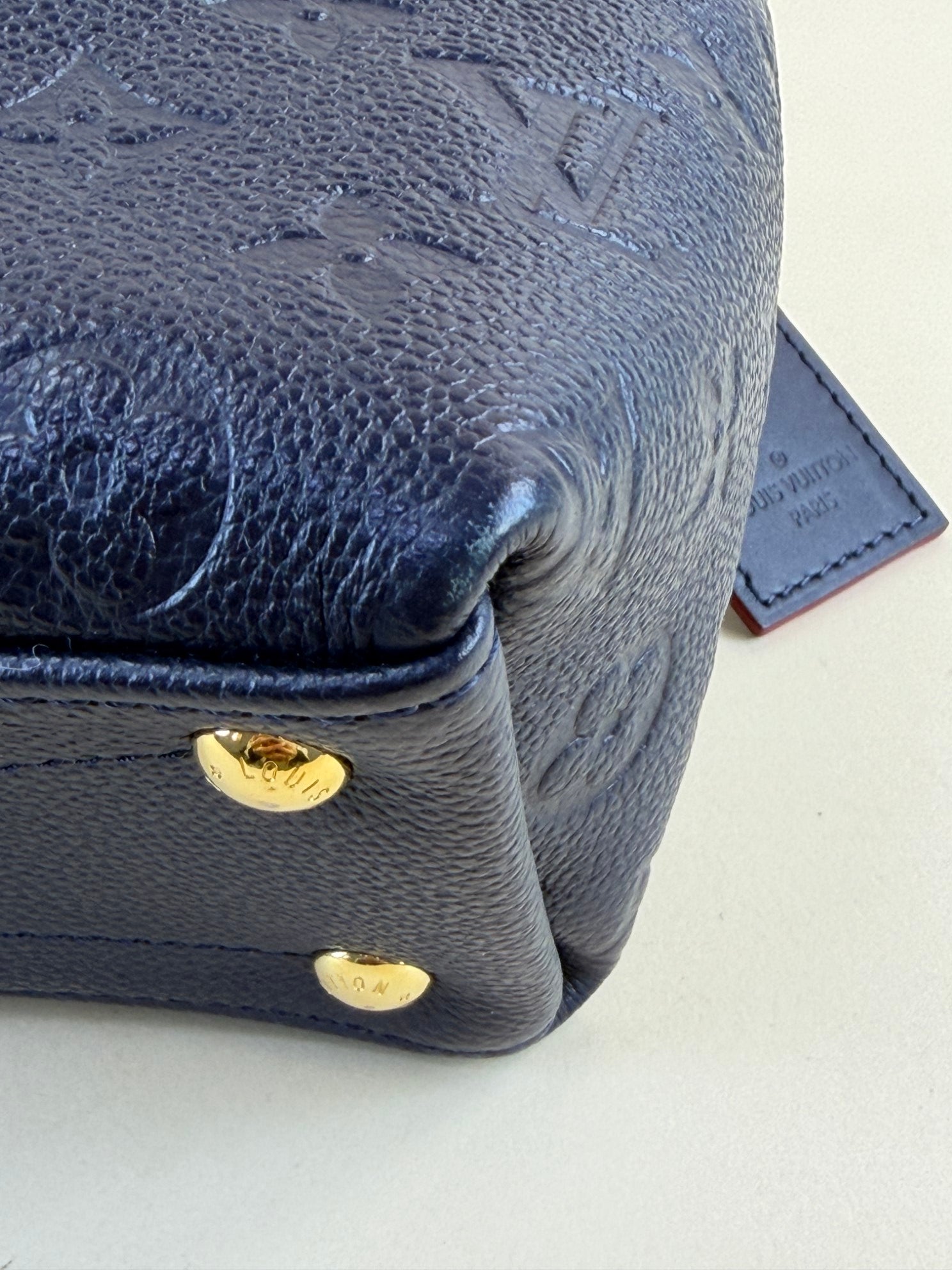 Louis Vuitton Dark Blue Monogram V Empreinte Tote Bag