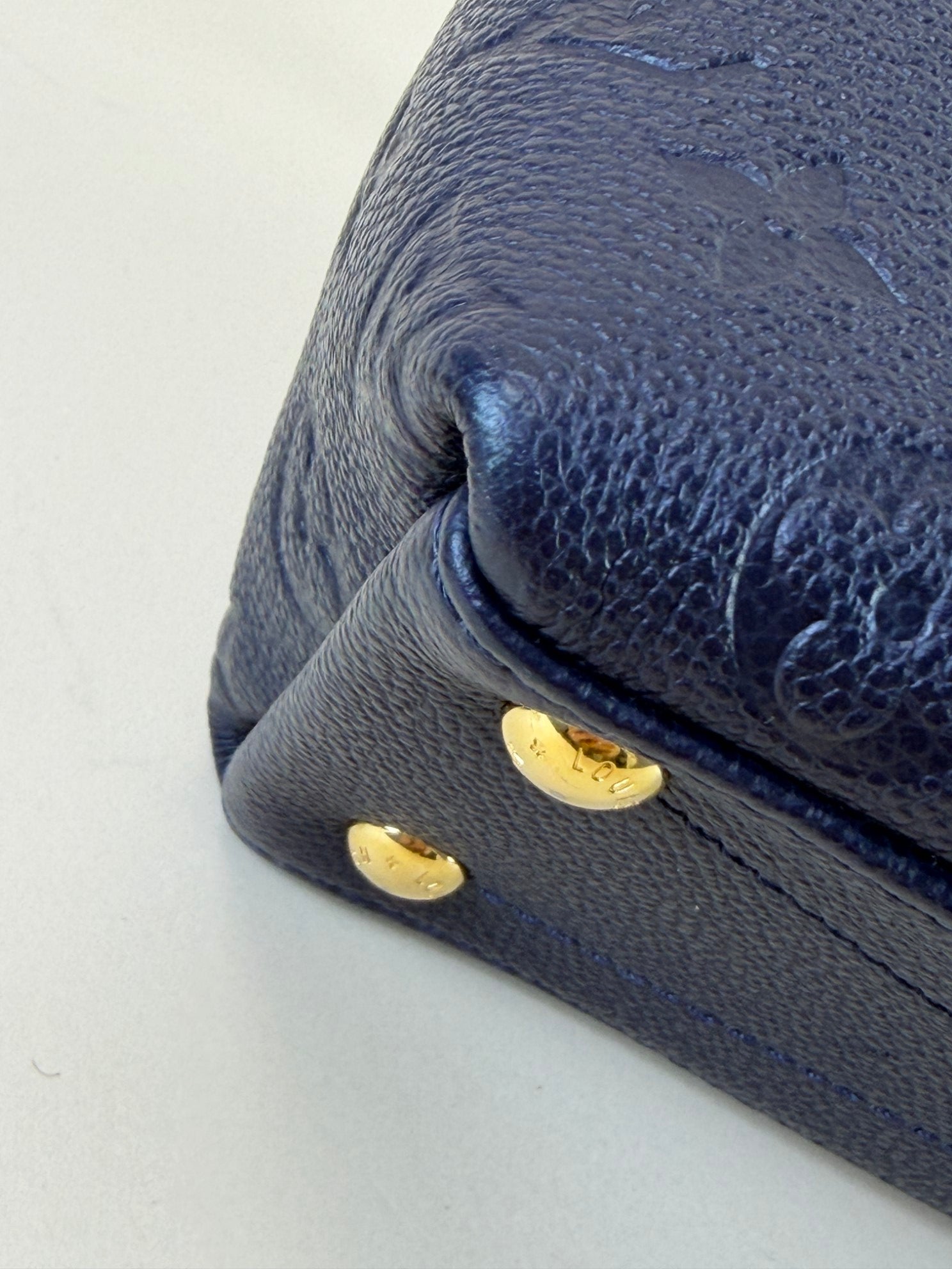 Louis Vuitton Dark Blue Monogram V Empreinte Tote Bag