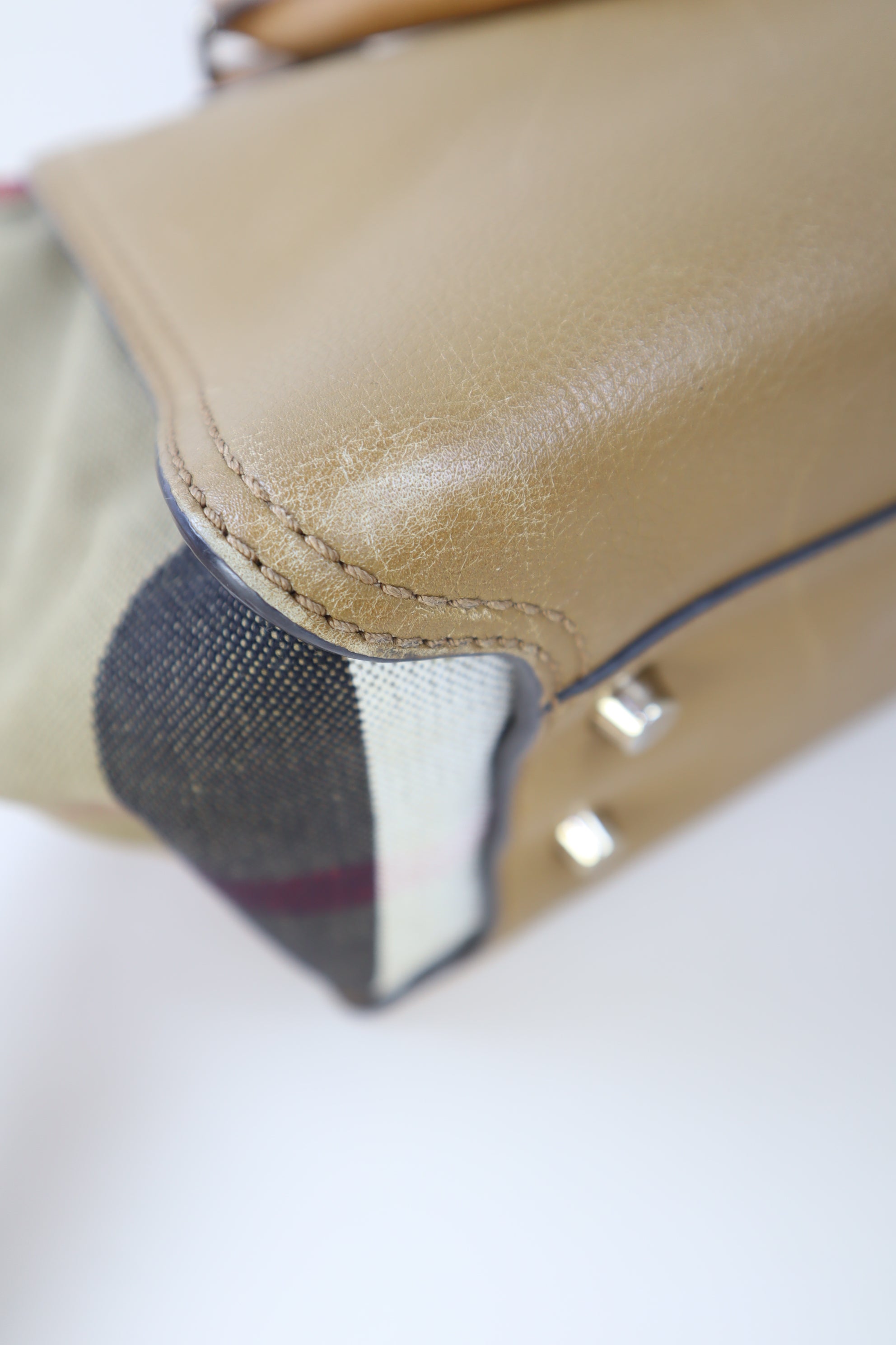 Burberry Beige Harcourt Medium Tote Bag