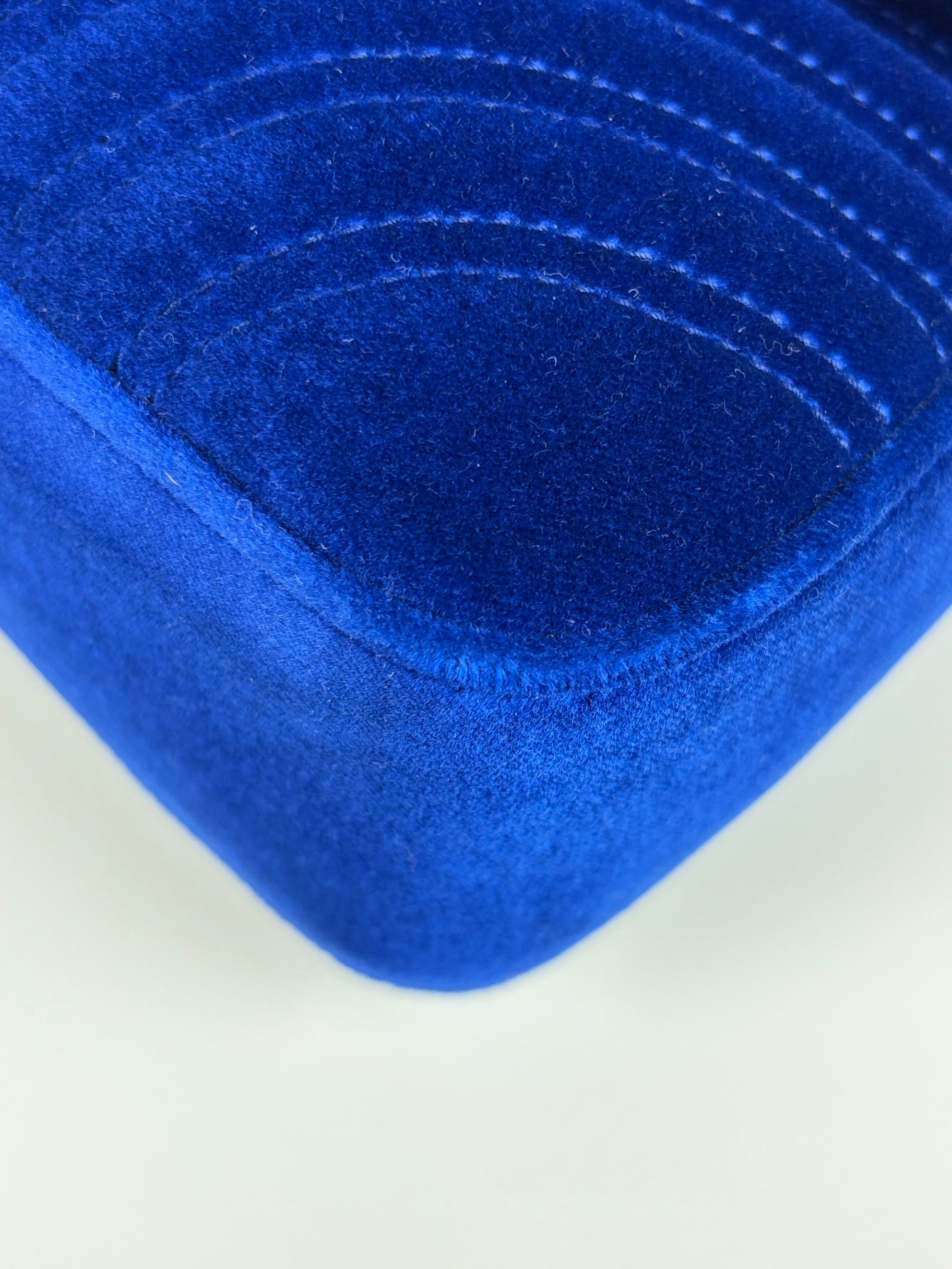 Gucci cobalt Blue GG Marmont Velvet small matelassé Shoulder Bag