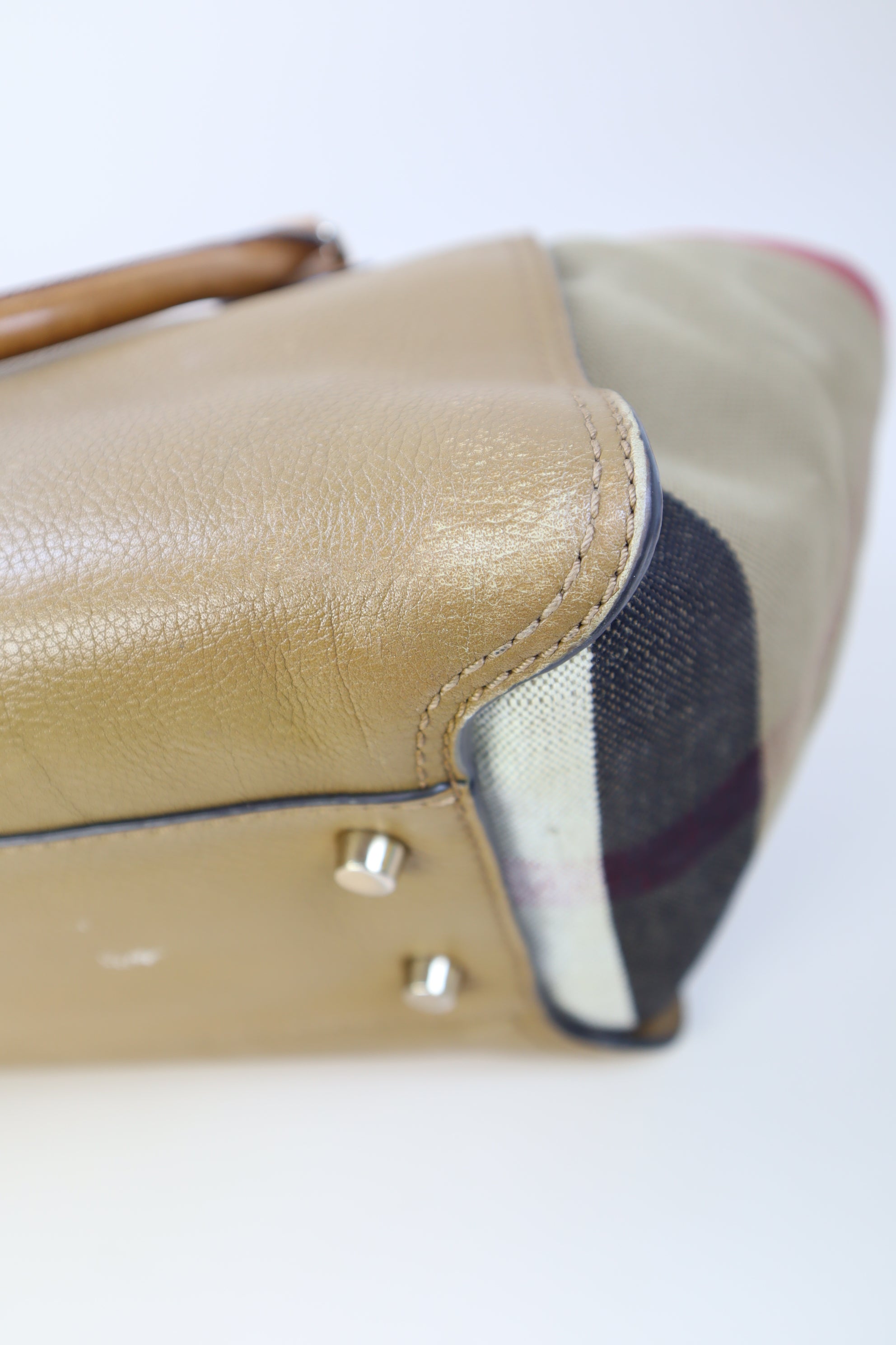Burberry Beige Harcourt Medium Tote Bag