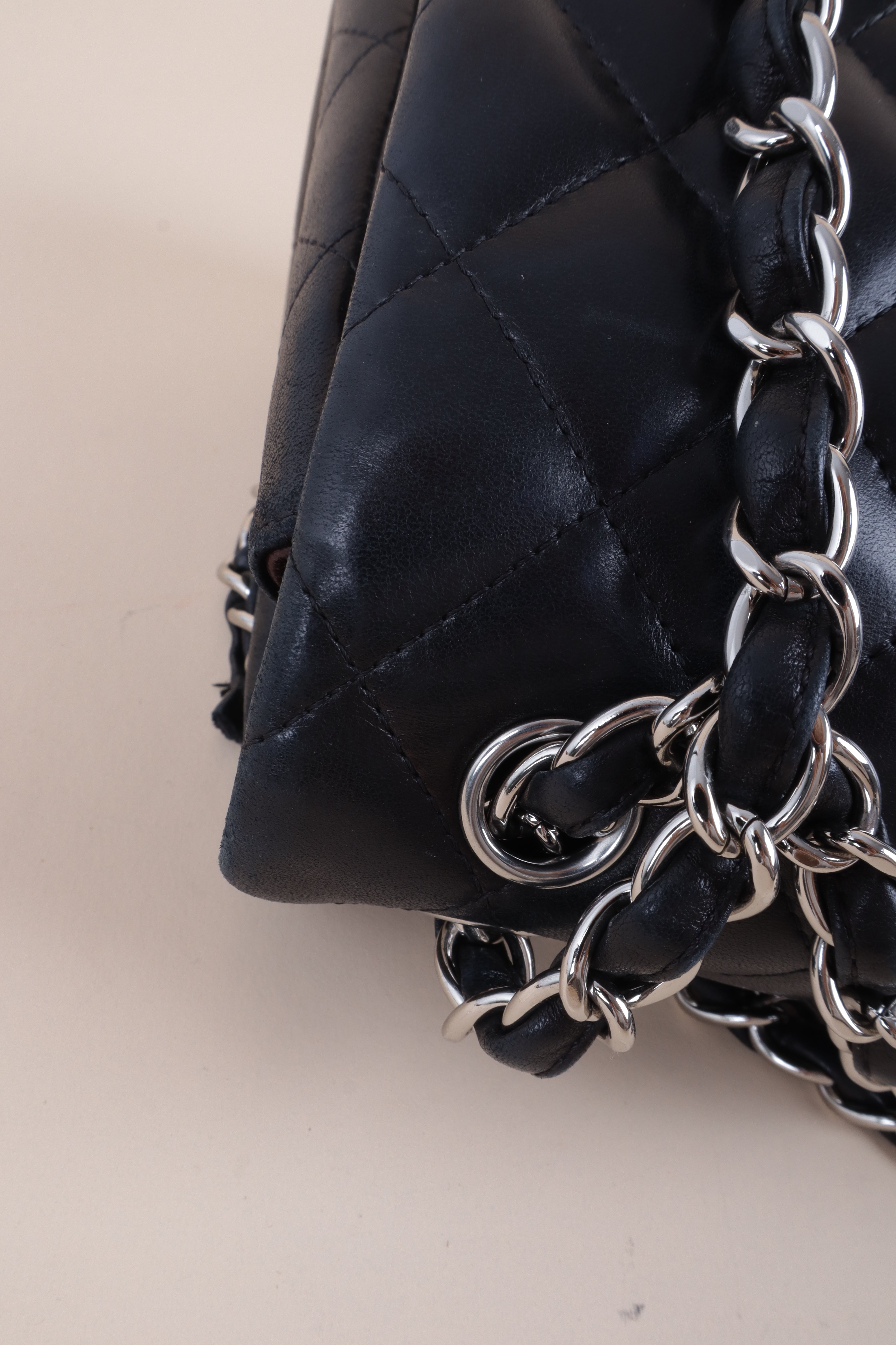 Chanel Black Classic Jumbo Double Flap Shoulder Bag