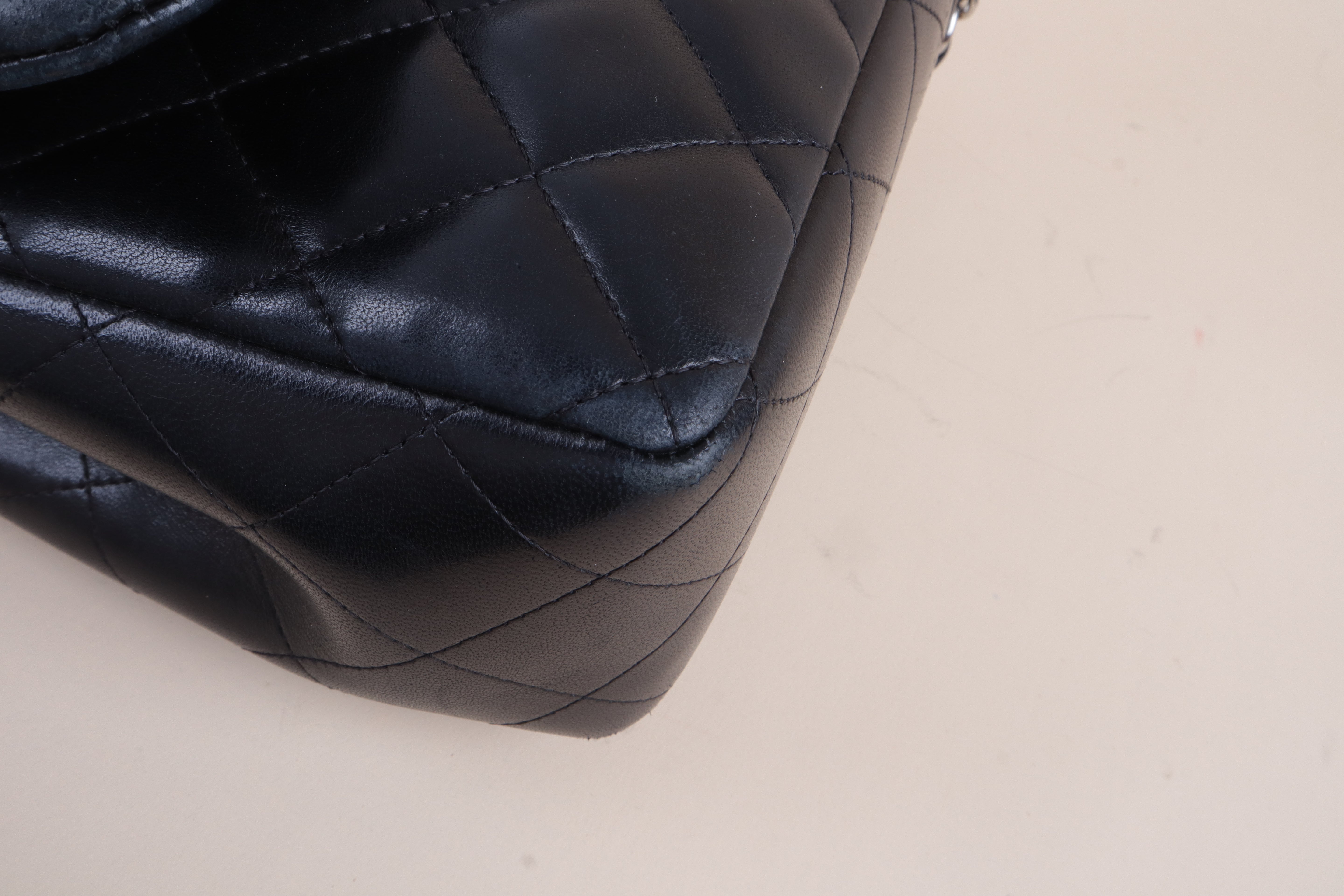 Chanel Black Classic Jumbo Double Flap Shoulder Bag