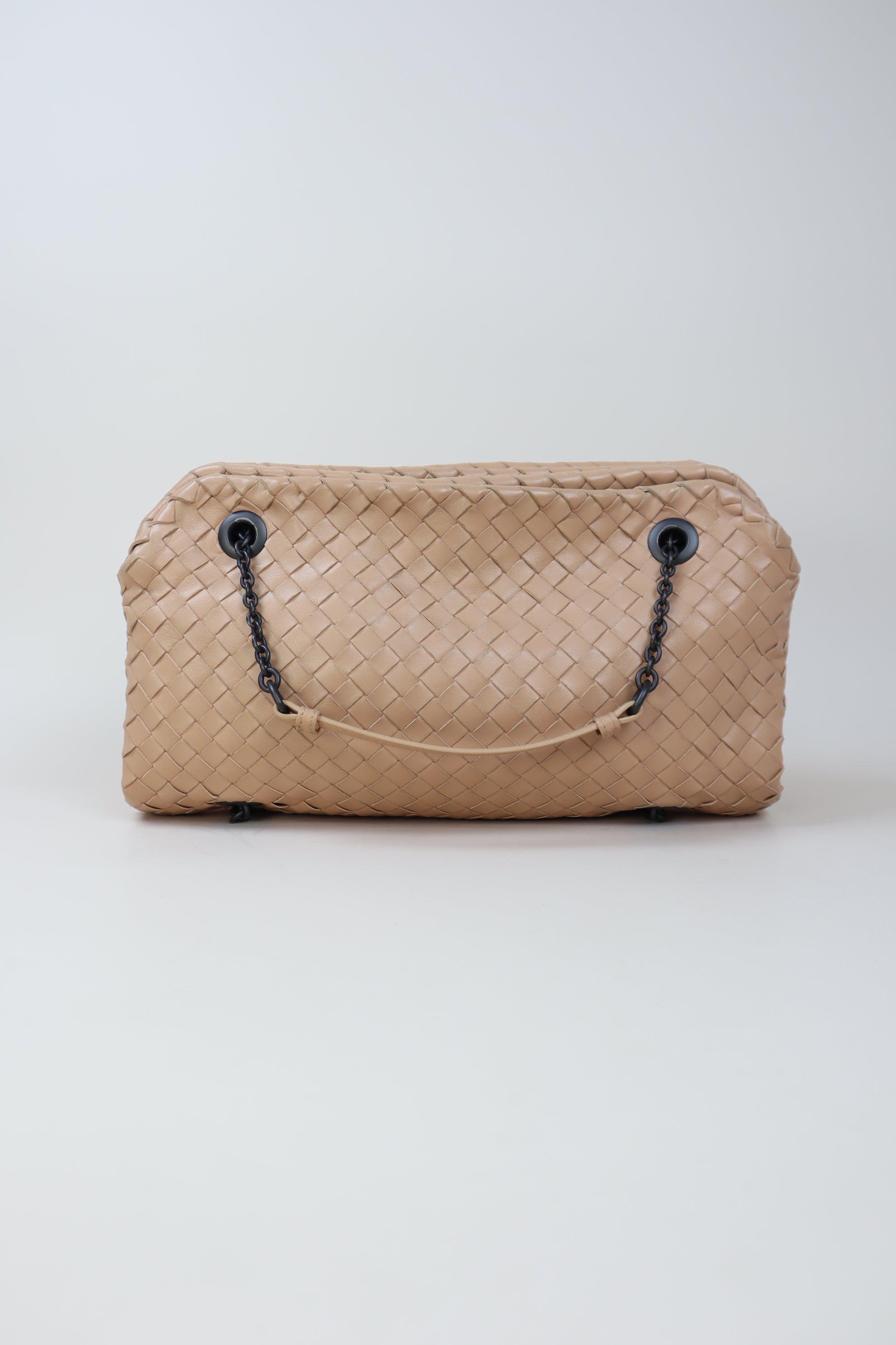Bottega Veneta Nude Nappa Intrecciato Duo Petale Bag