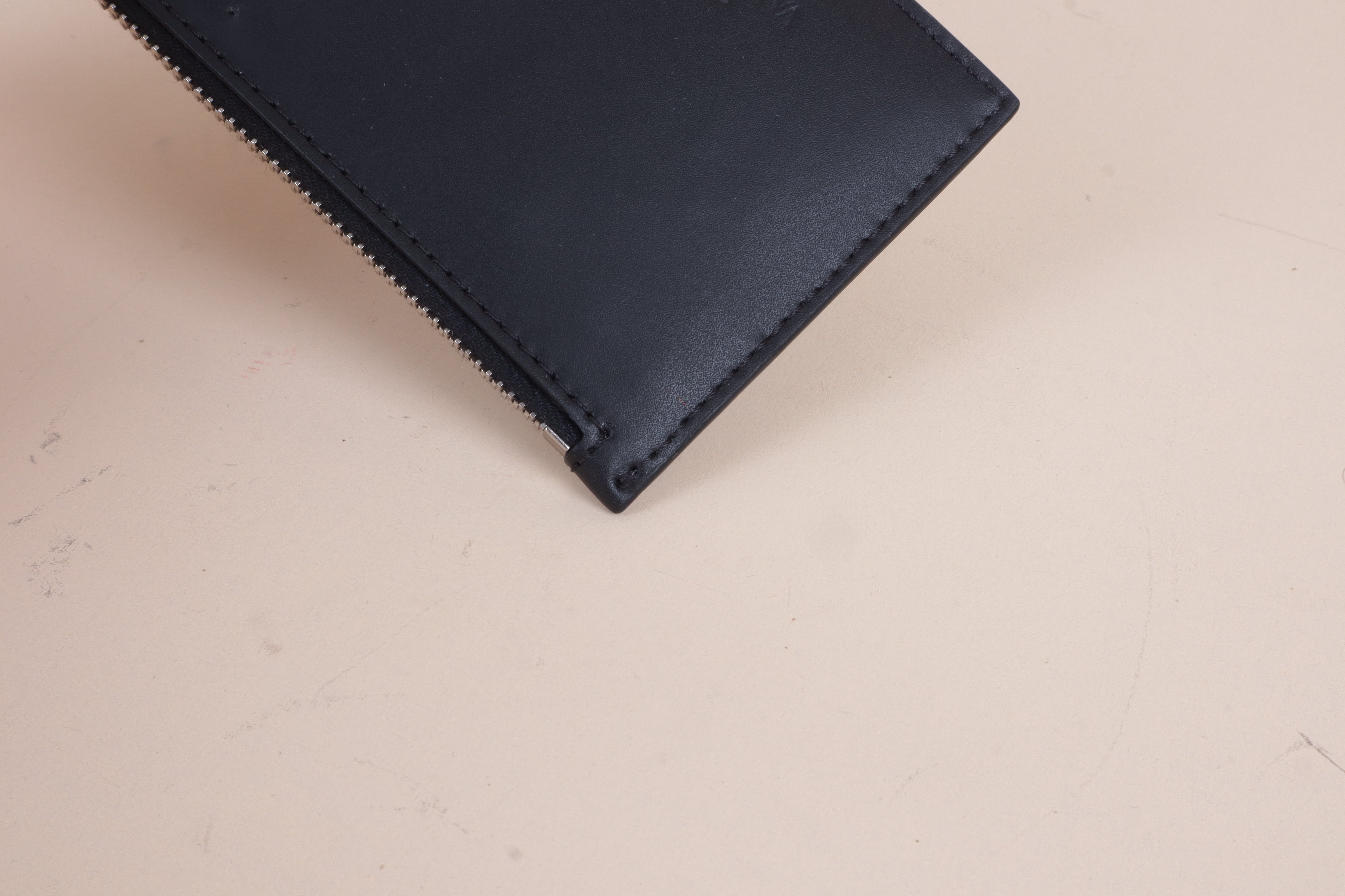 Valentino Black VLTN Zip Card Holder
