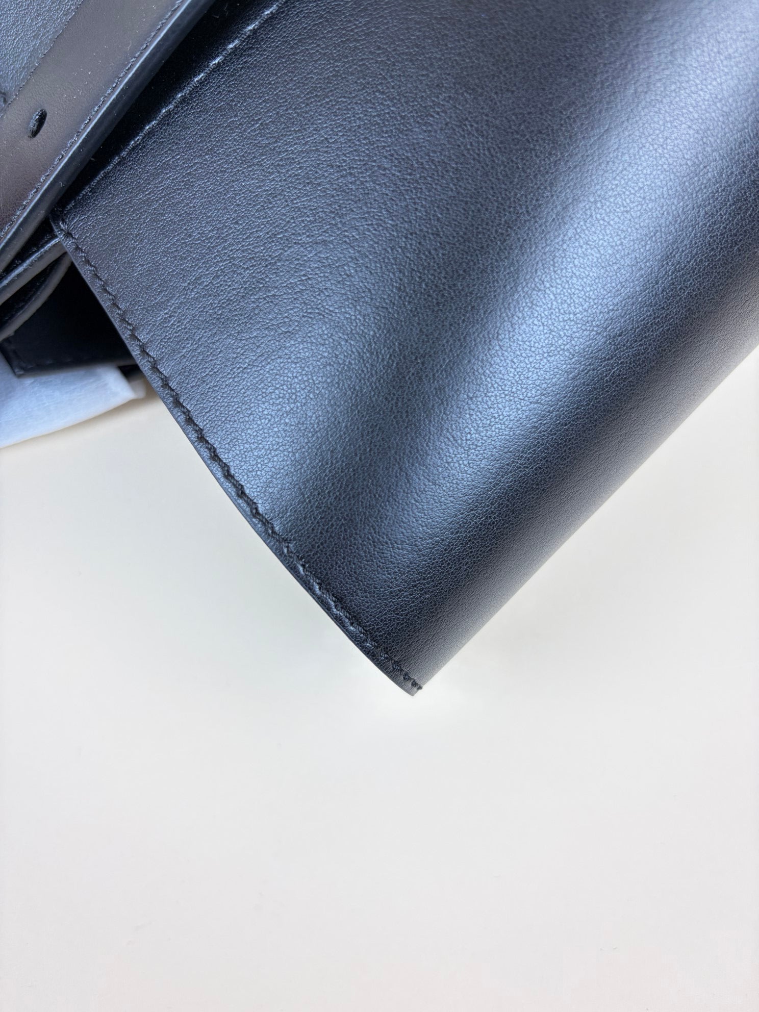 stella McCartney pitch black leather studs large tote bag