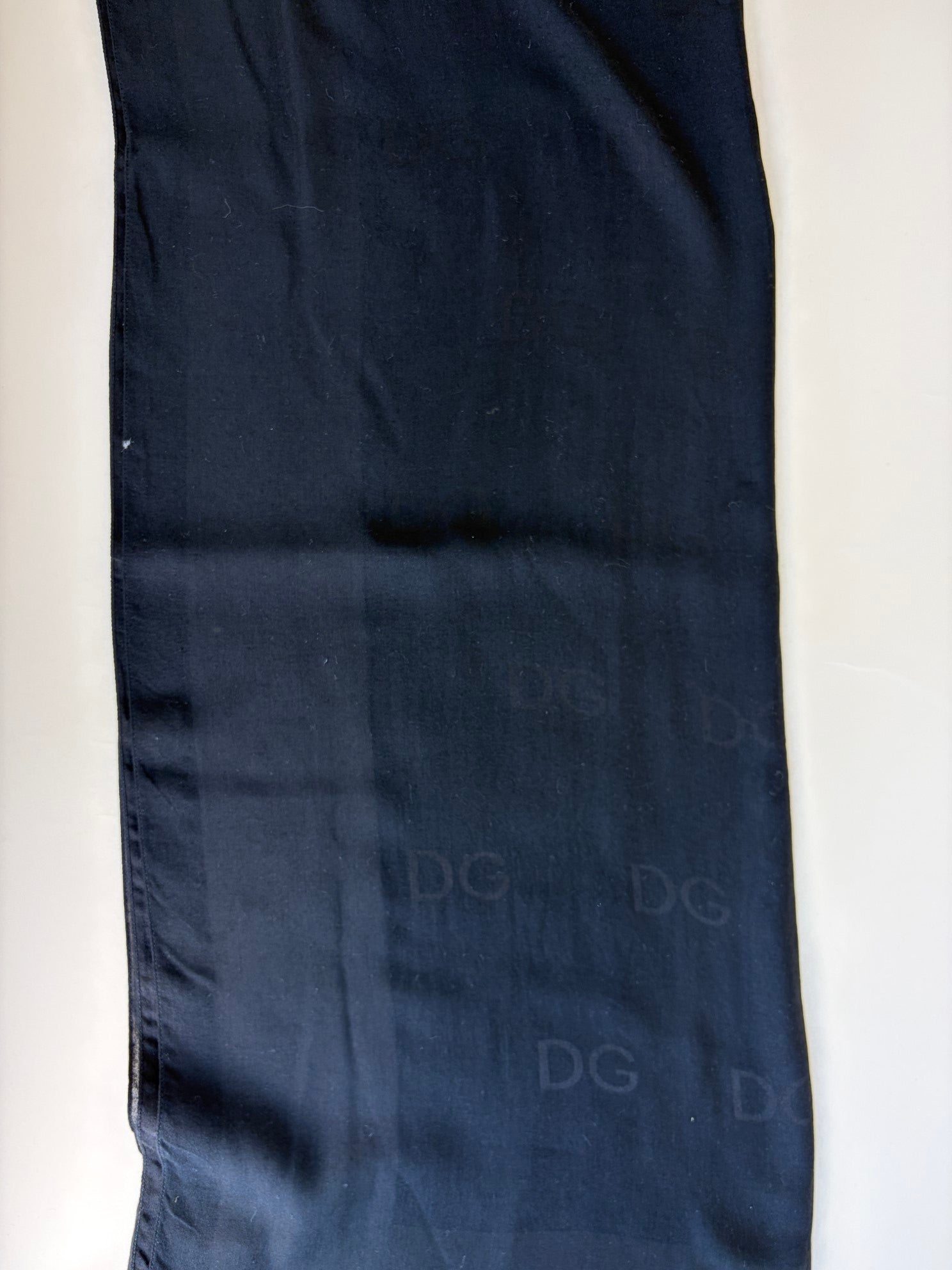 Dolce & Gabbana Black Wool Scarf