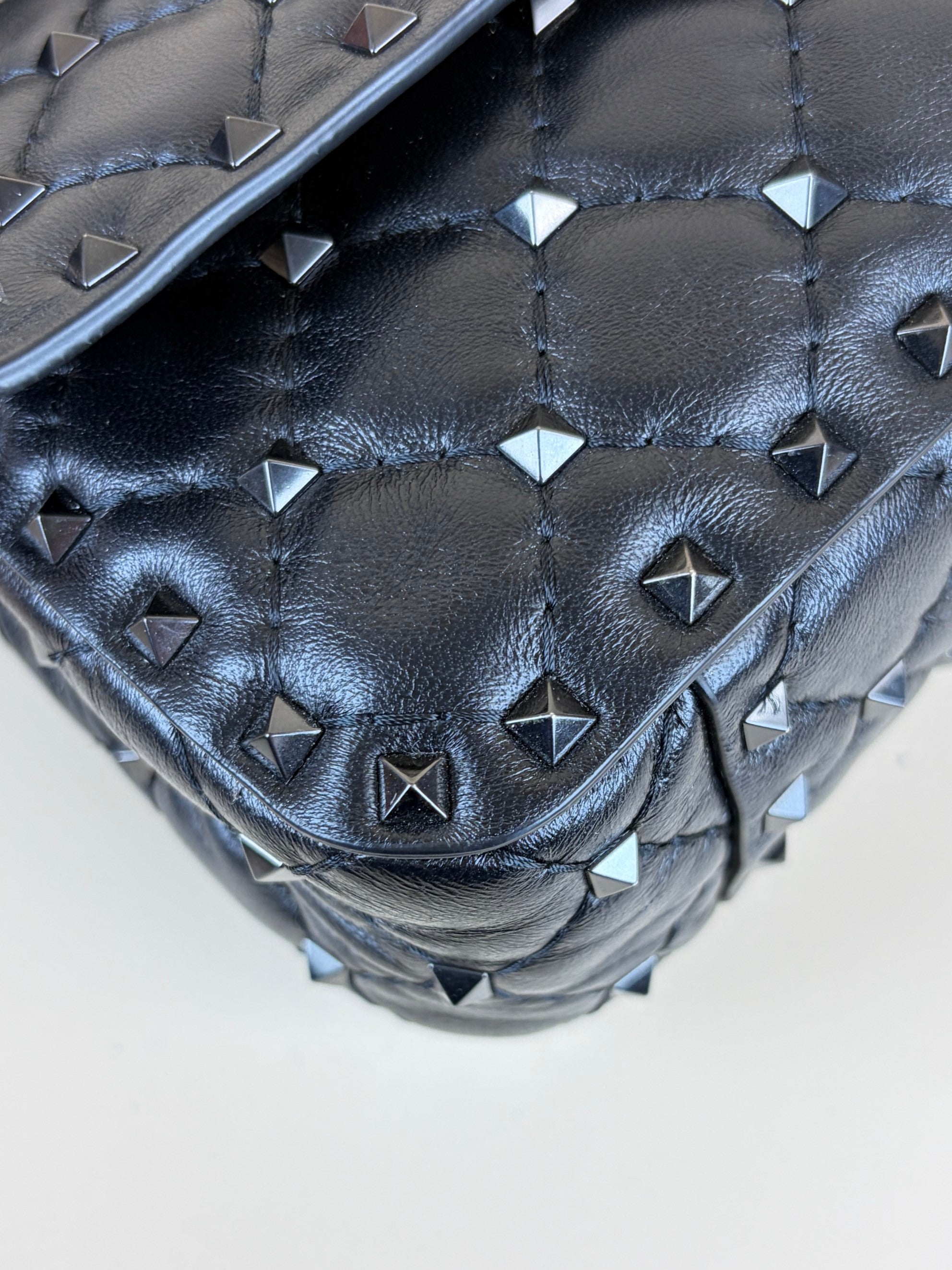 Valentino Black Spike Rockstud Shoulder Bag