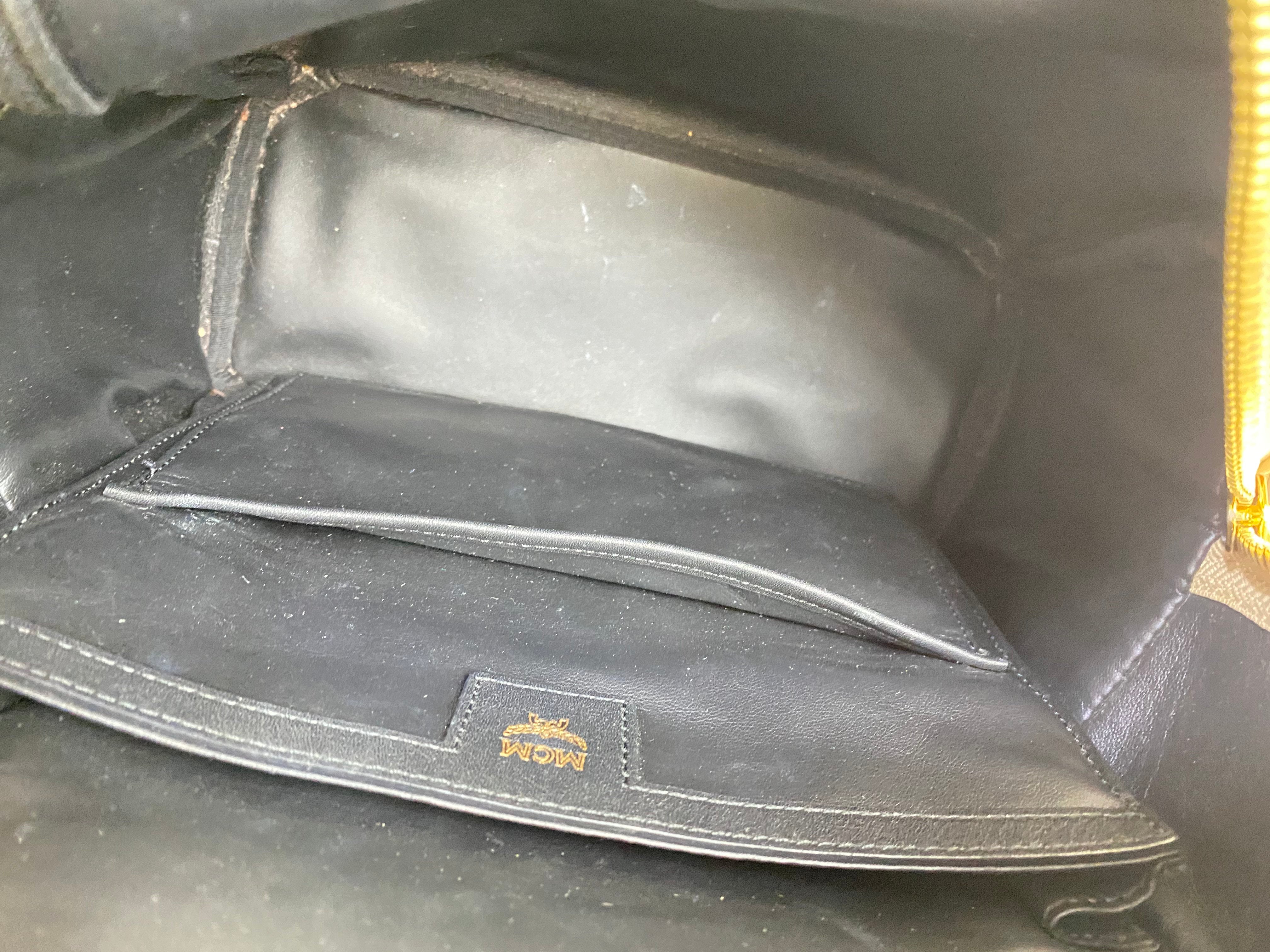 MCM Beige Turns Into Side Backpack Bag with Strap