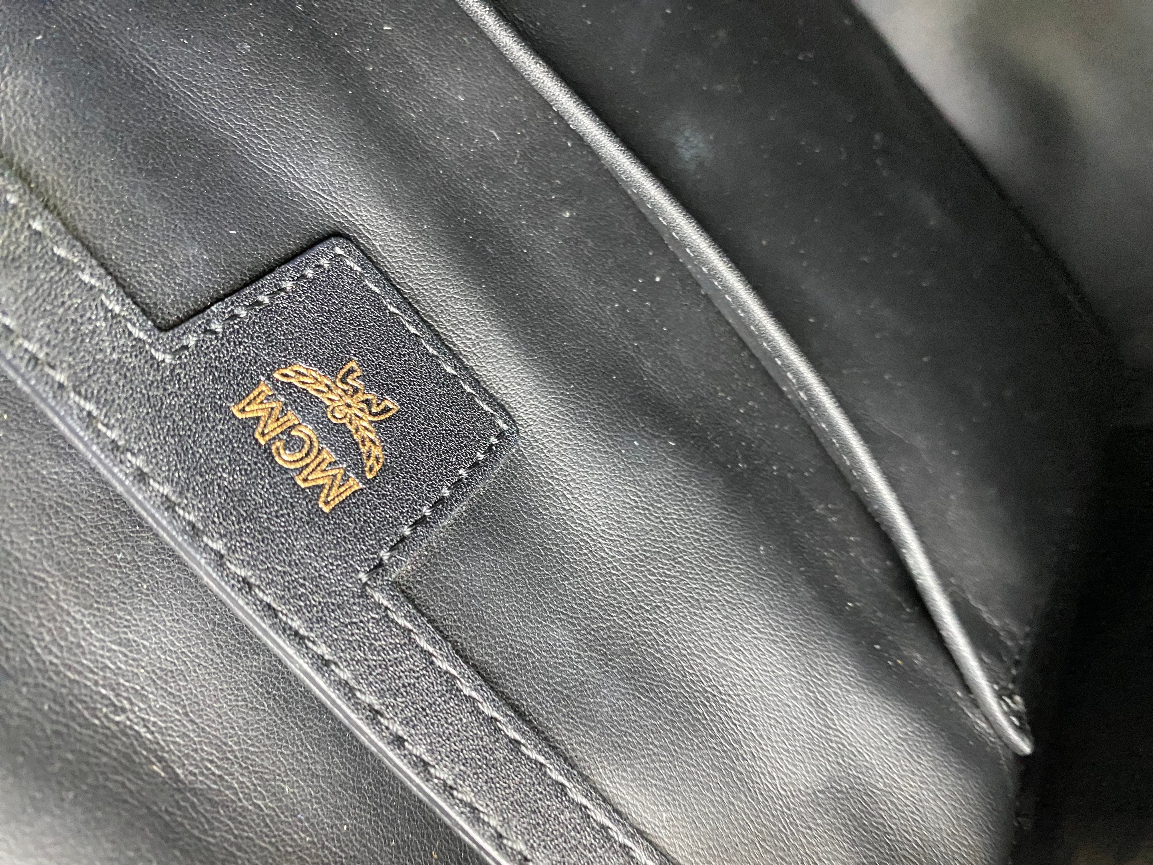 MCM Beige Turns Into Side Backpack Bag with Strap