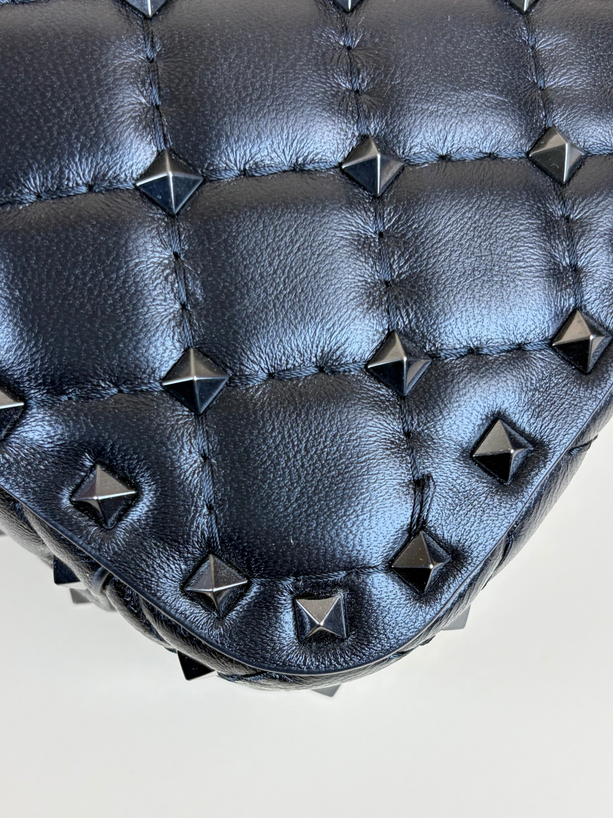 Valentino Black Spike Rockstud Shoulder Bag