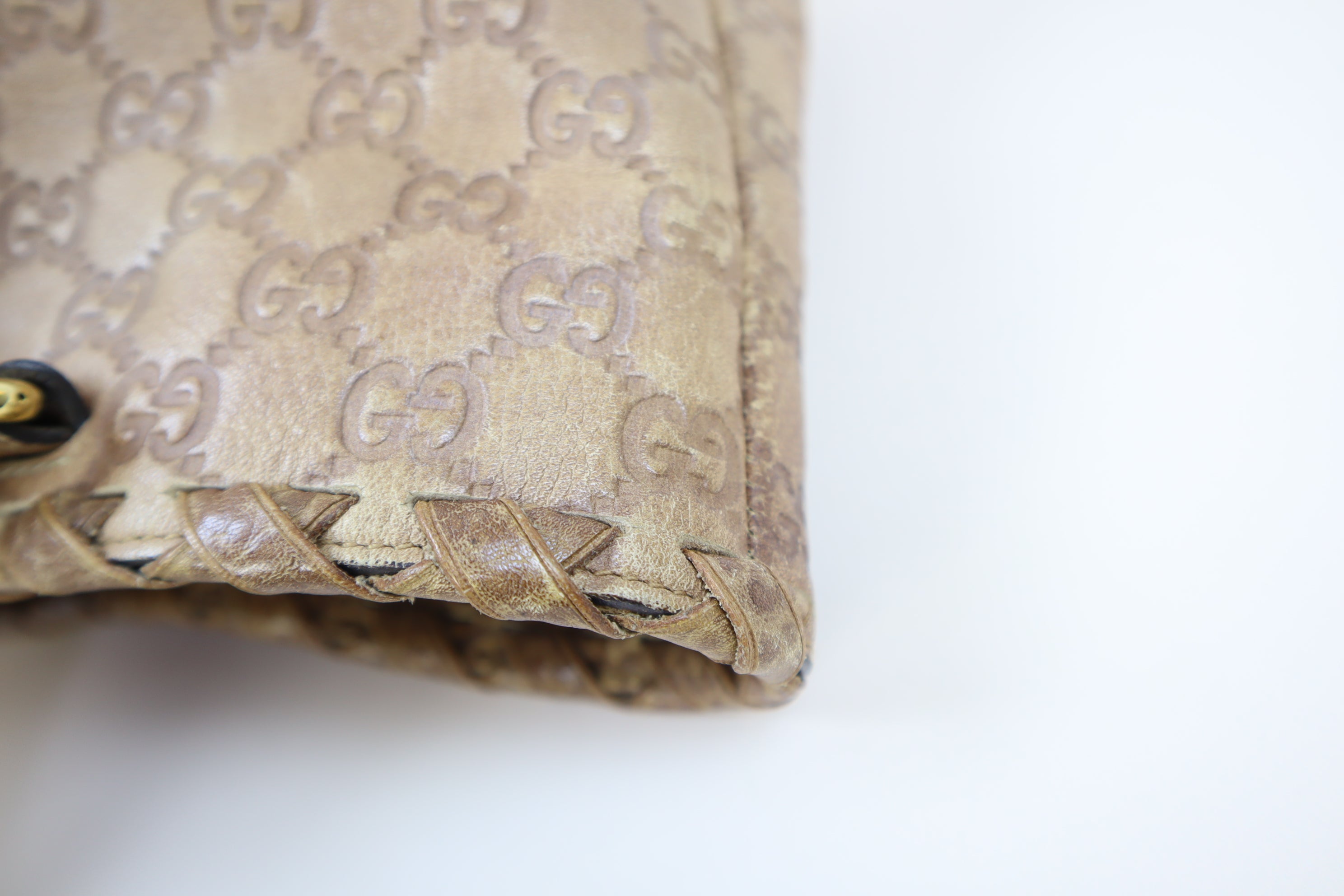 Gucci Brown Medium Bamboo Tassel Tote Bag