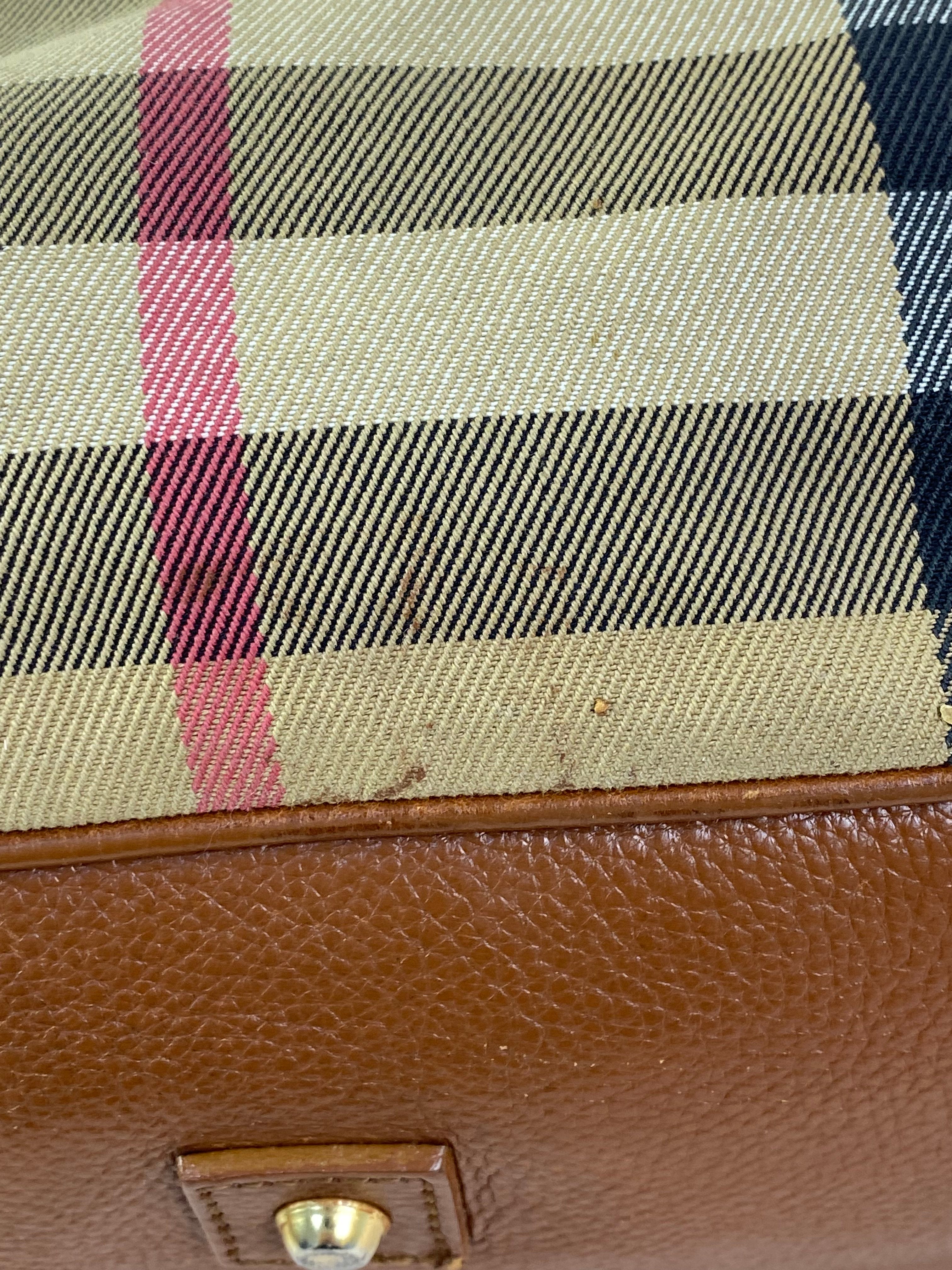 Burberry Camel Margaret Classic House Check Shoulder Bag