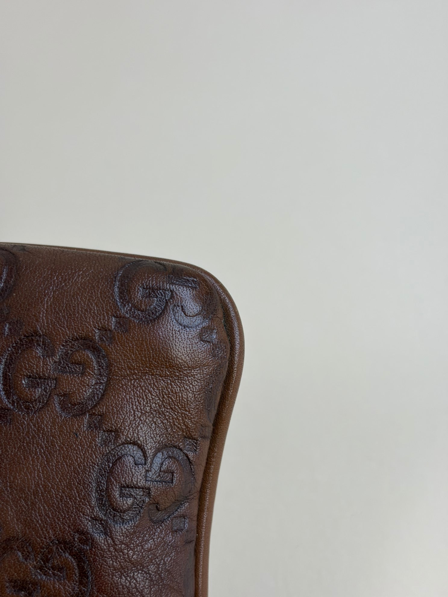Gucci Brown Guccissima GG Clutch with Wristlet